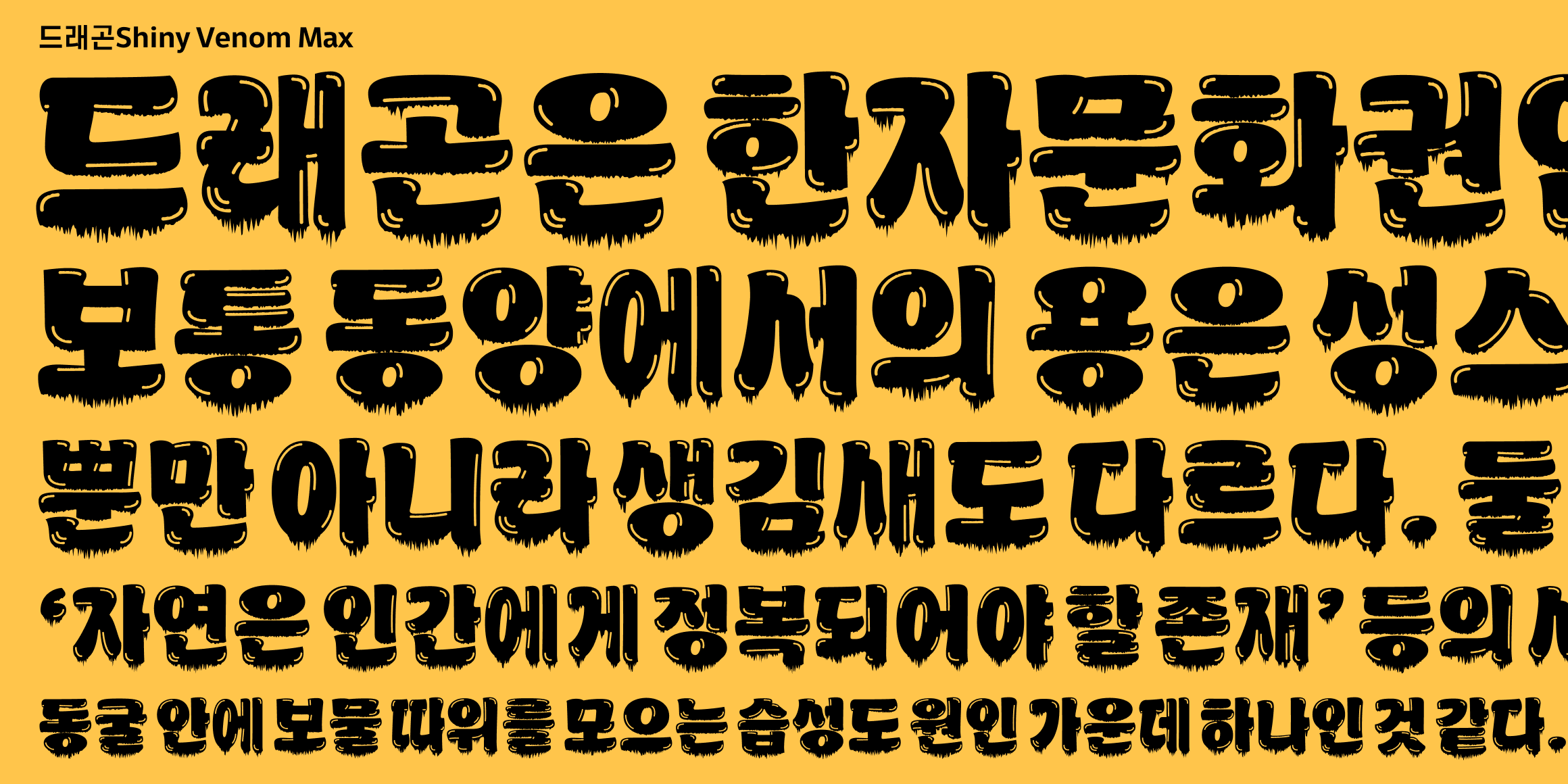 드래곤 베놈 font in use