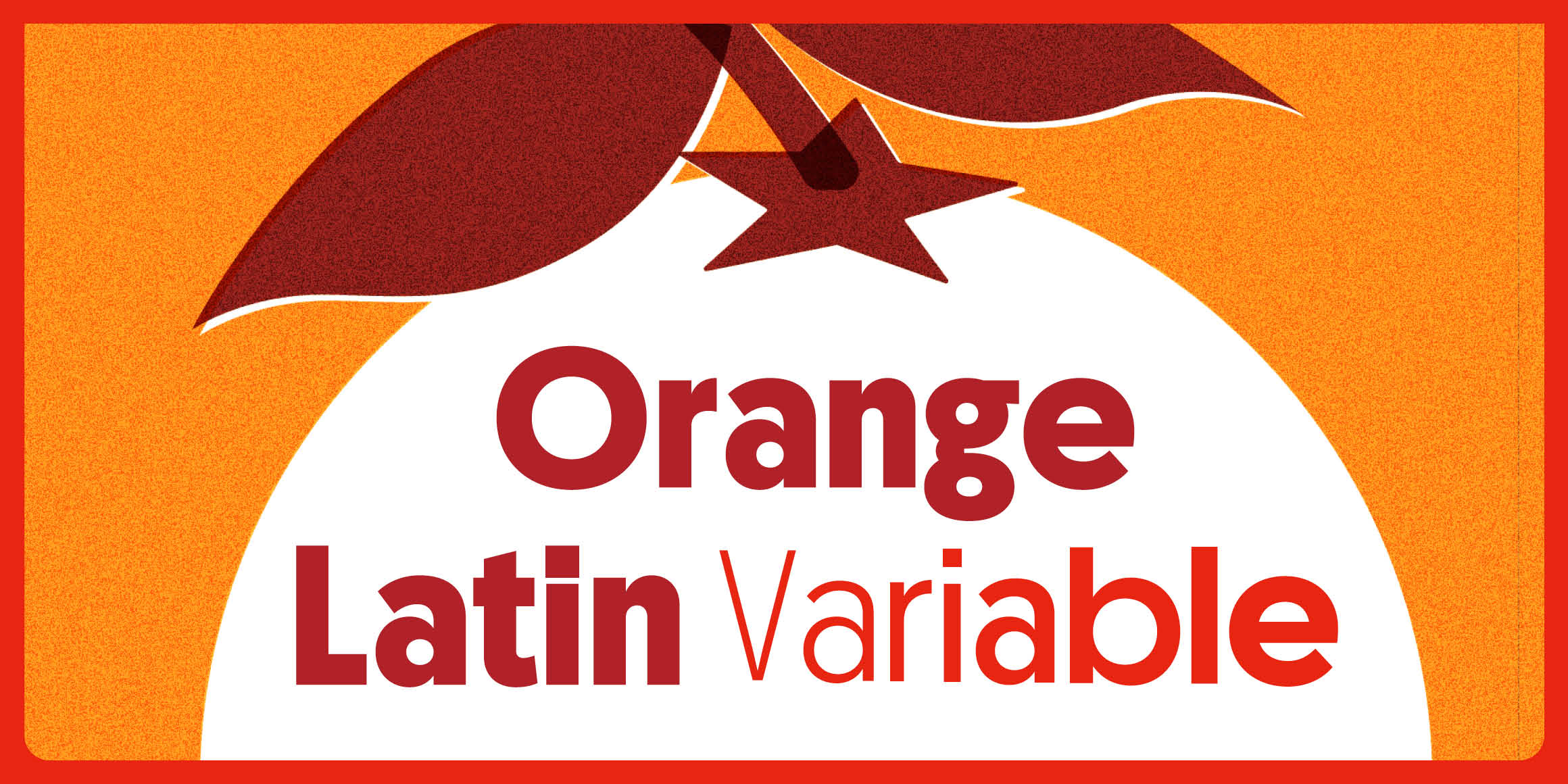 오렌지 Latin font in use