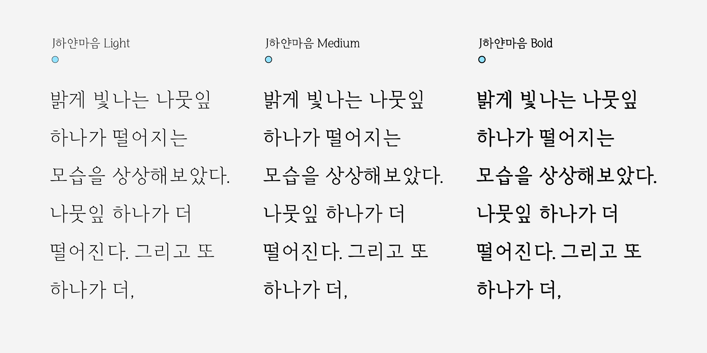 J하얀마음 font in use