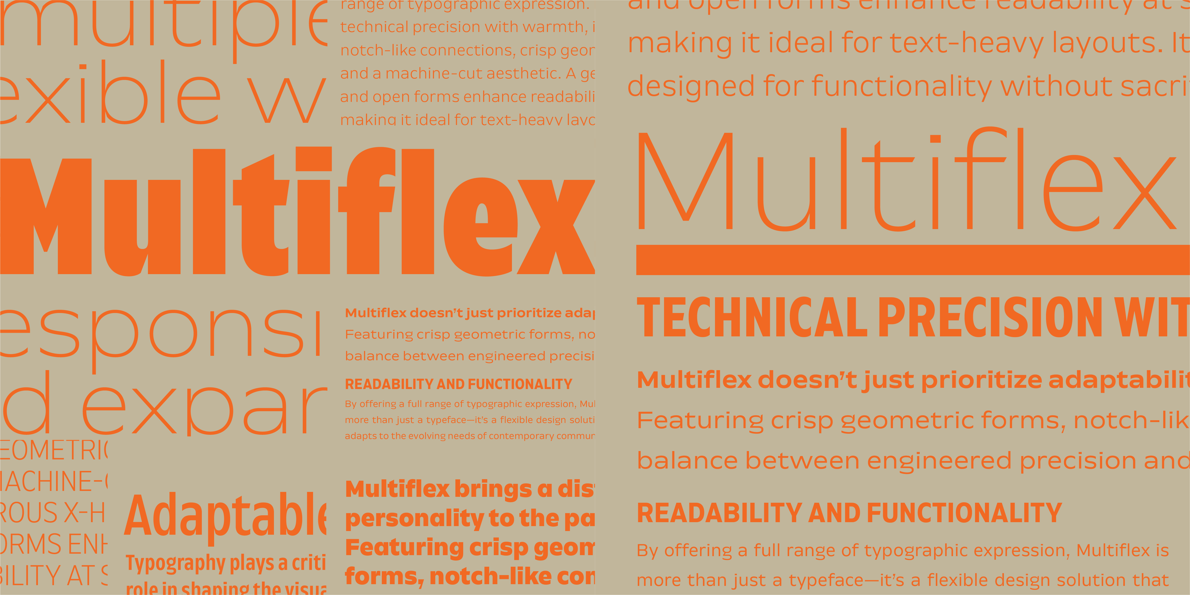 Multiflex font in use