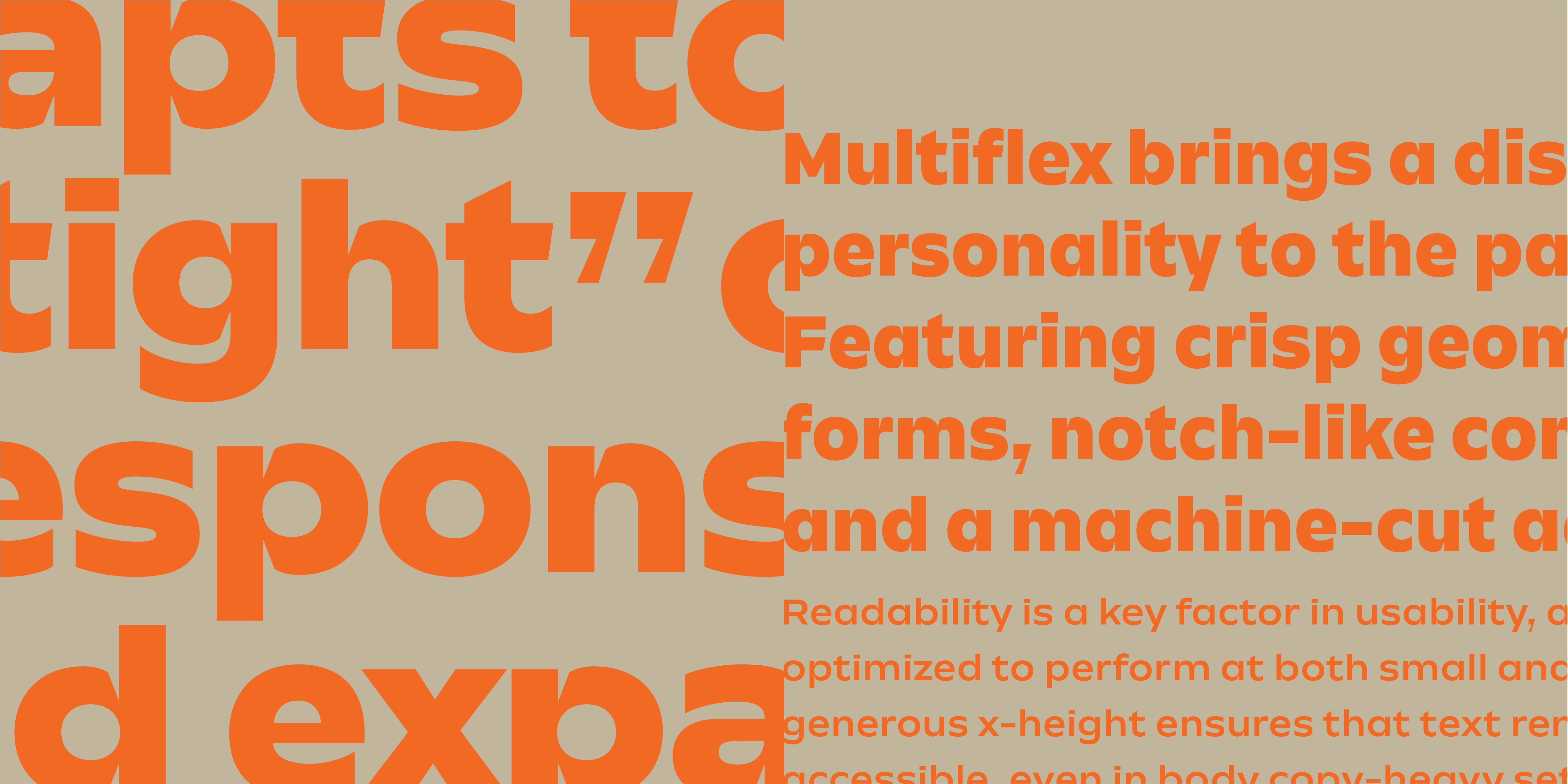 Multiflex font in use