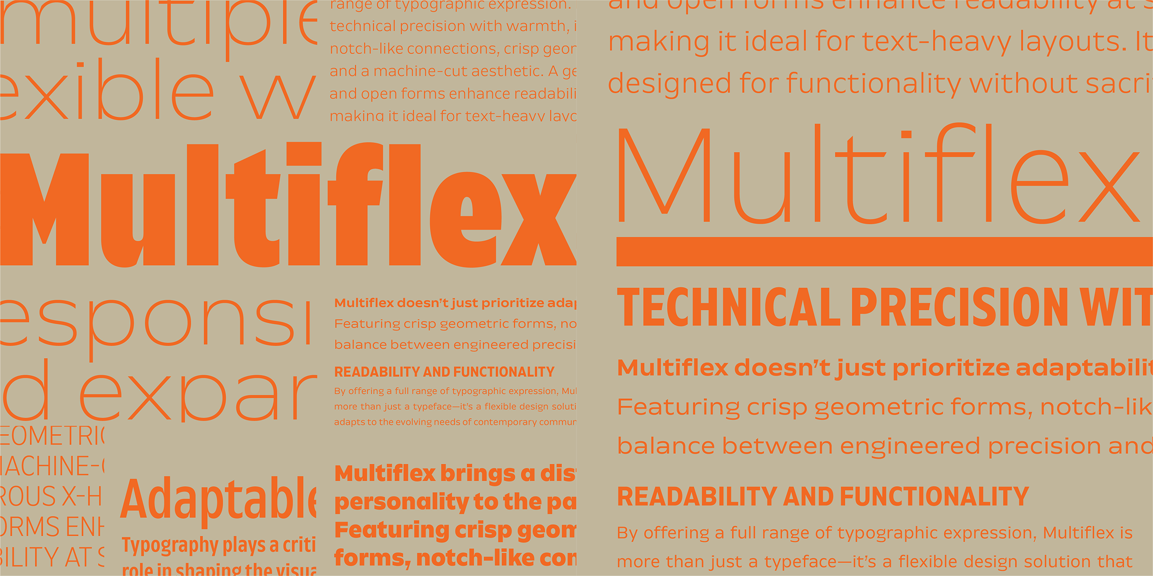 Multiflex Narrow font in use