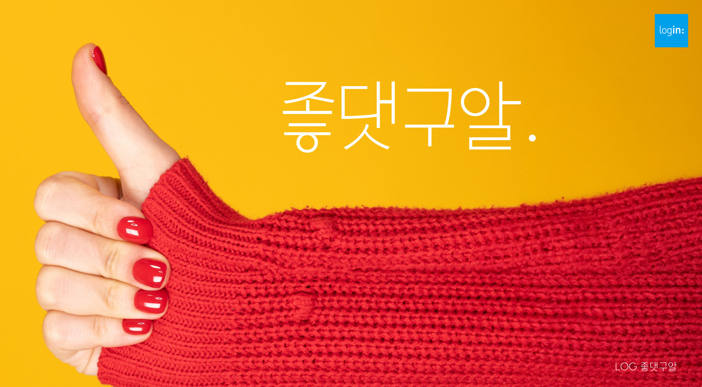 Log좋댓구알 font in use