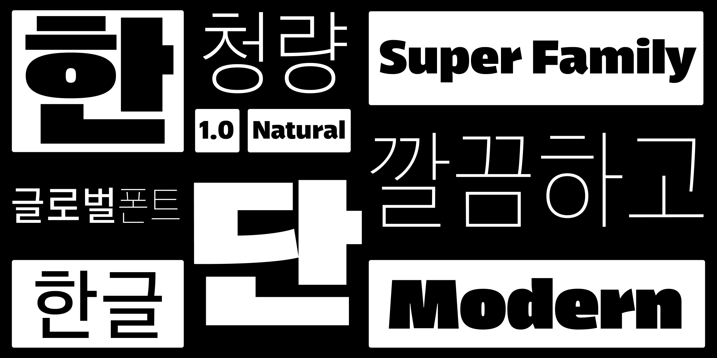 뉴트로닉한글 font in use