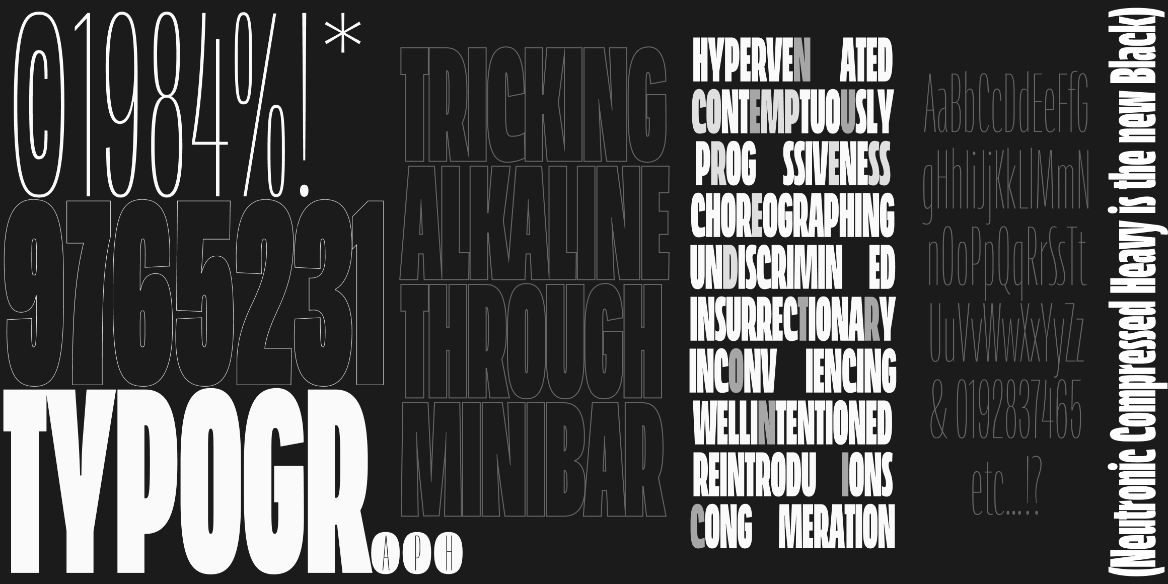 뉴트로닉한글컴프레스드 font in use