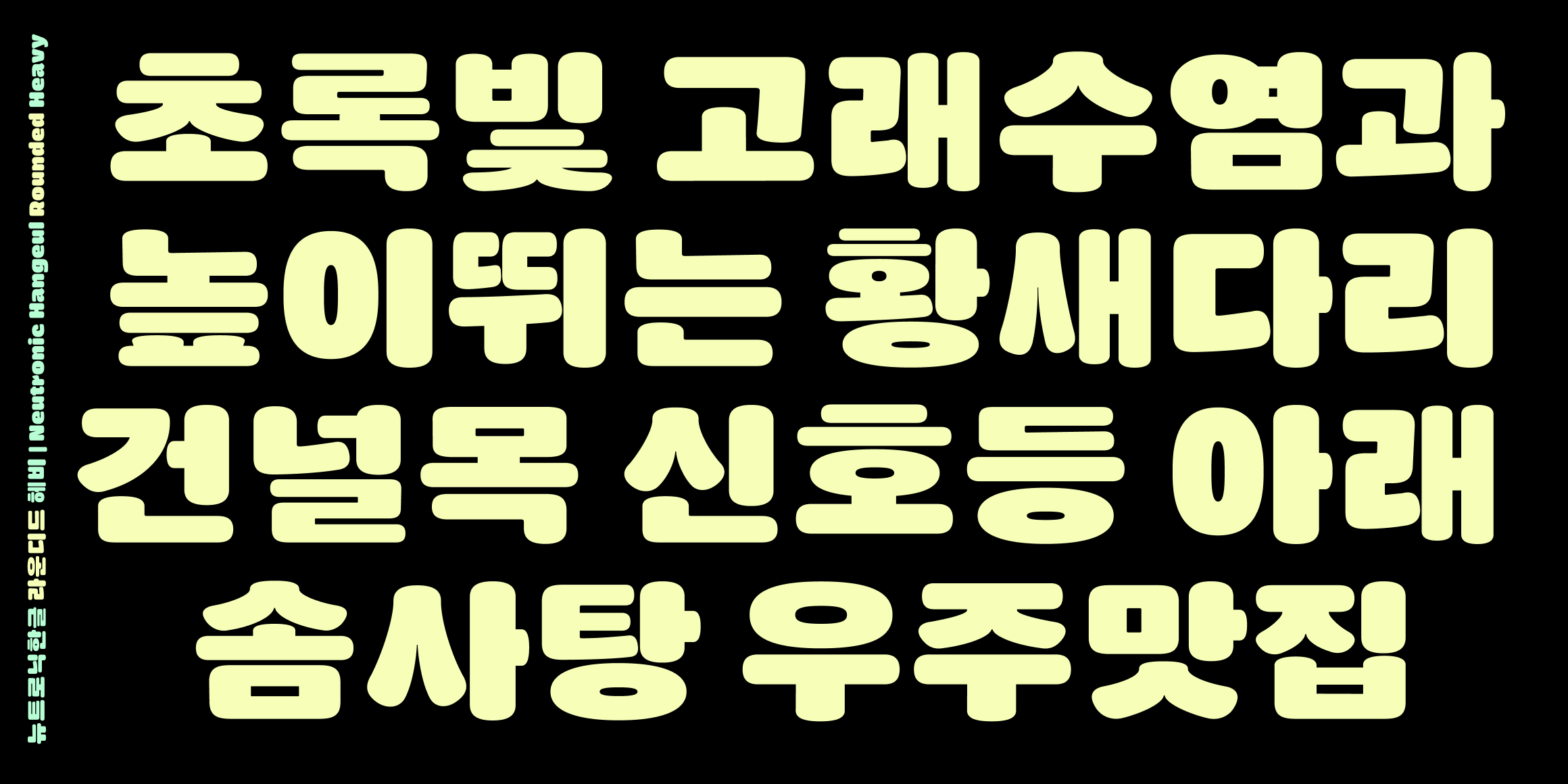 Neutronic Hangeul Rounded font in use