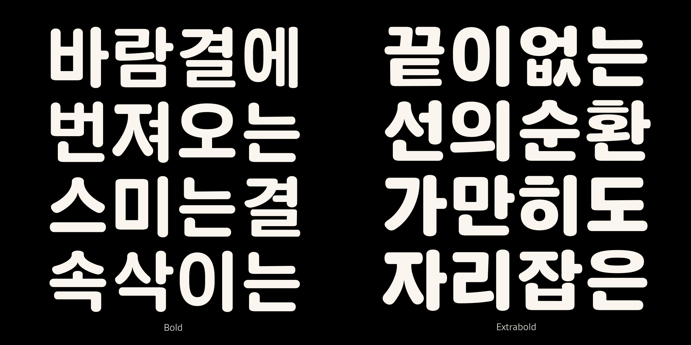 뉴트로닉한글 라운디드 font in use
