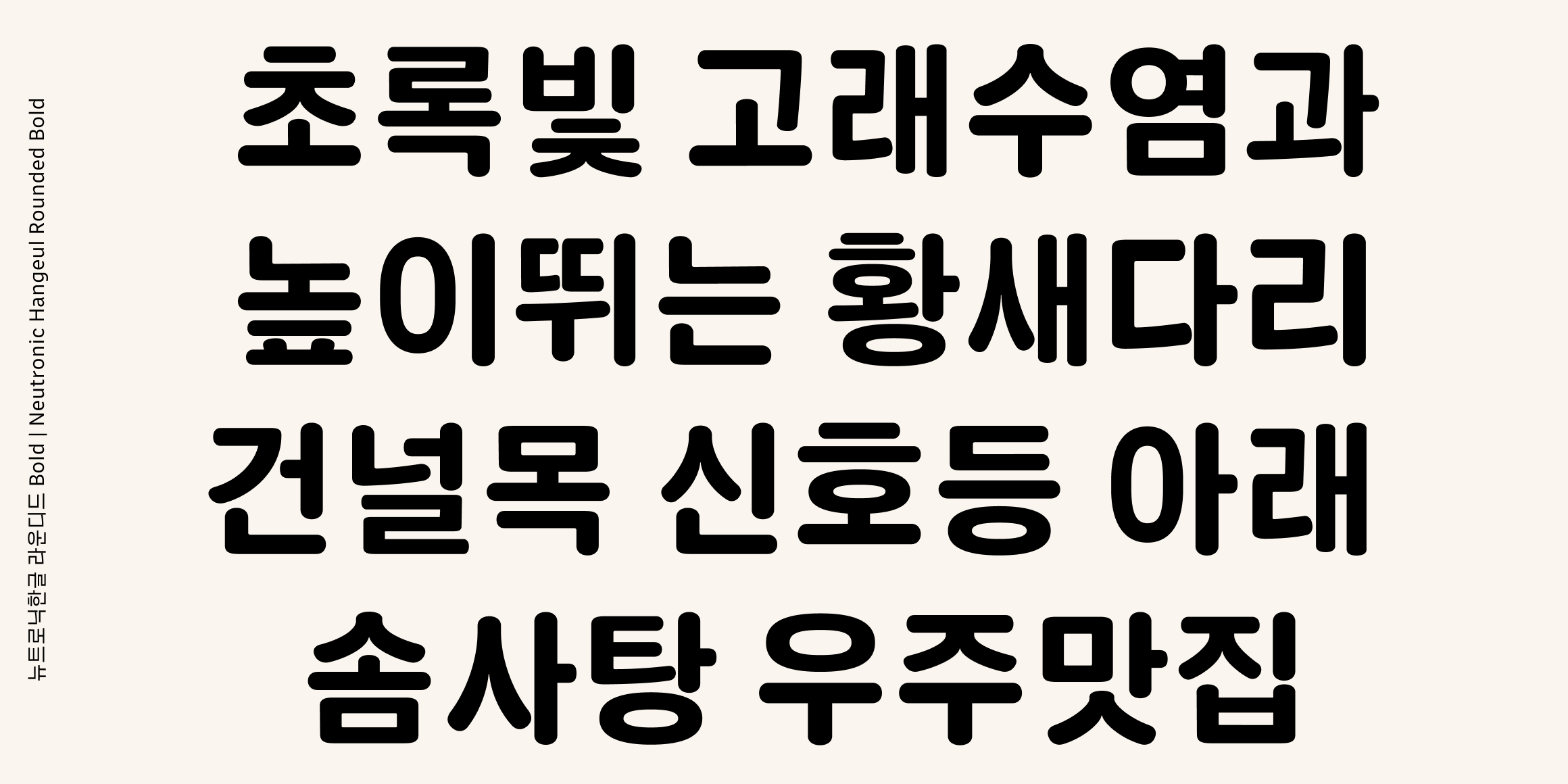 뉴트로닉한글 라운디드 font in use