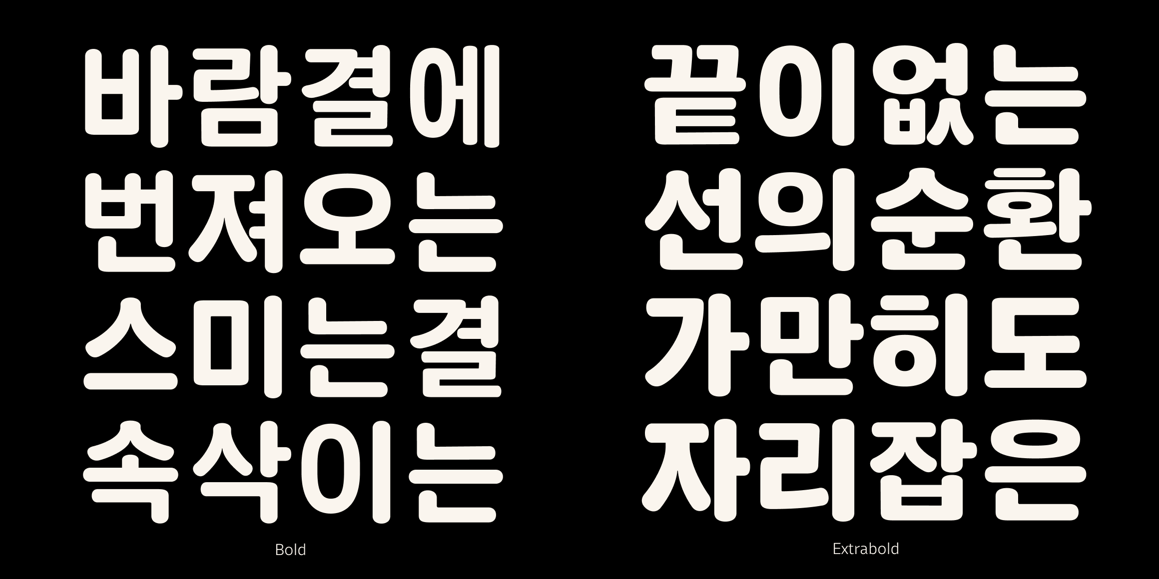 뉴트로닉한글 라운디드 font in use