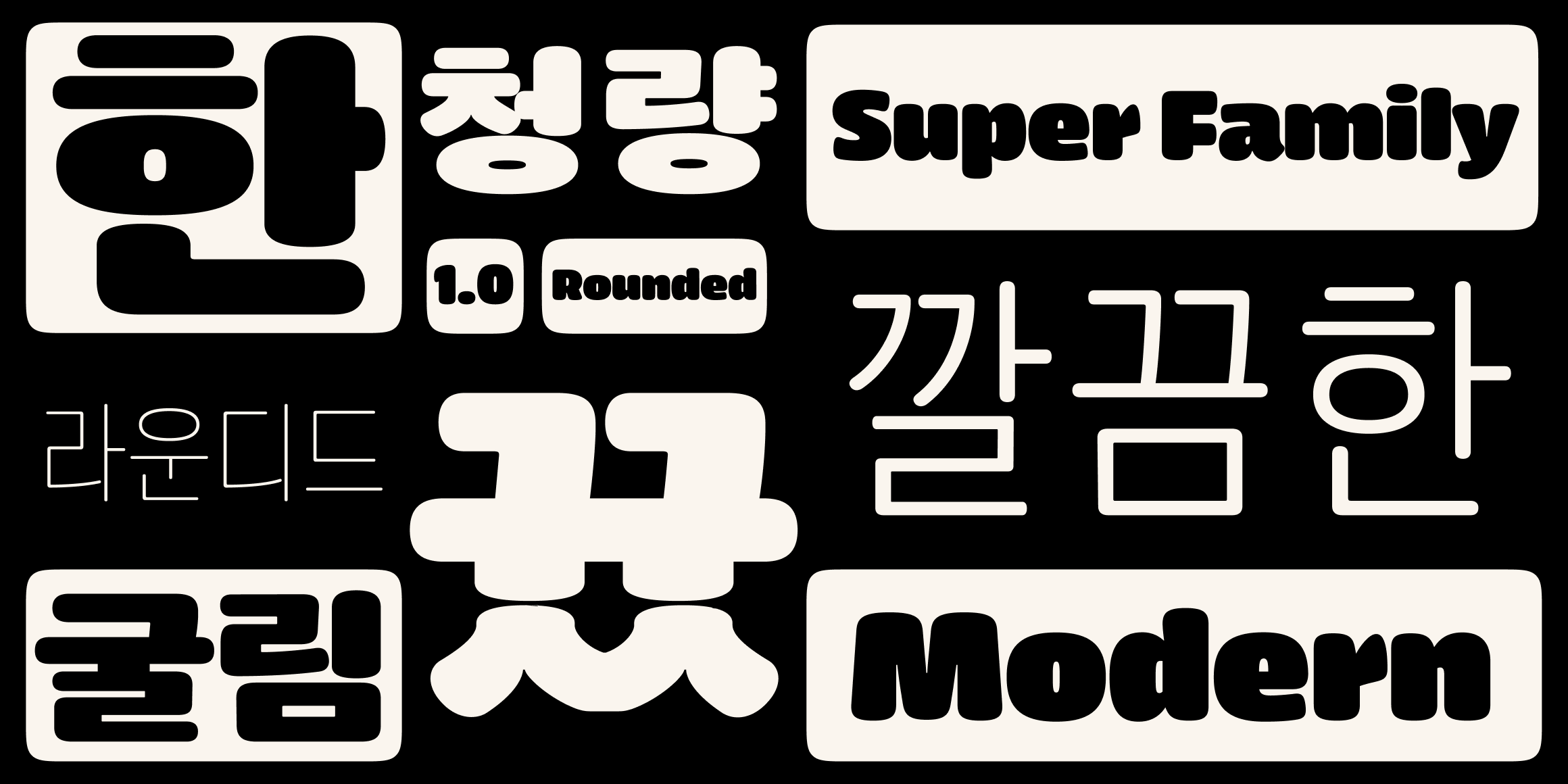 뉴트로닉한글 라운디드 font in use