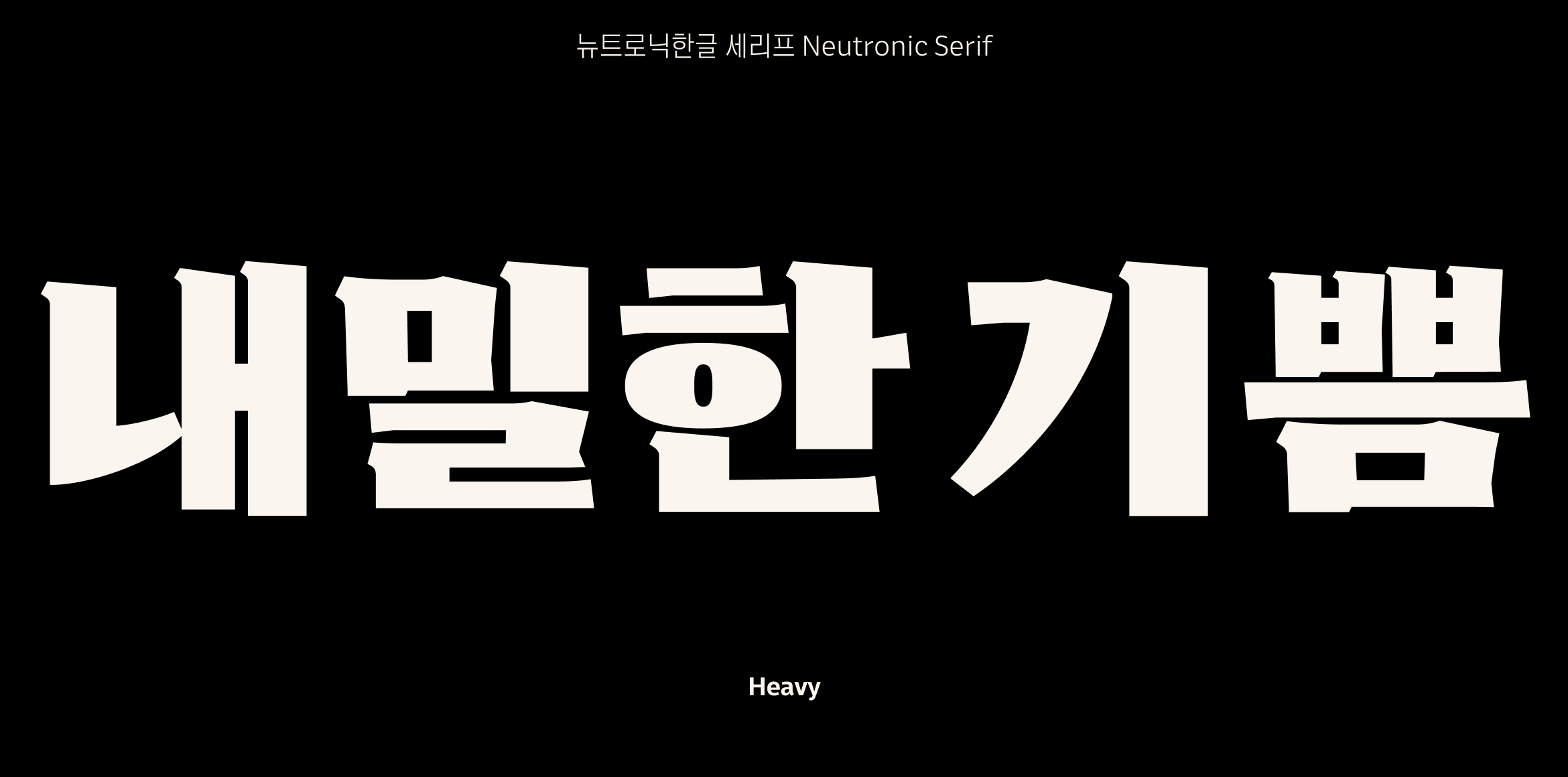 뉴트로닉한글 세리프 font in use