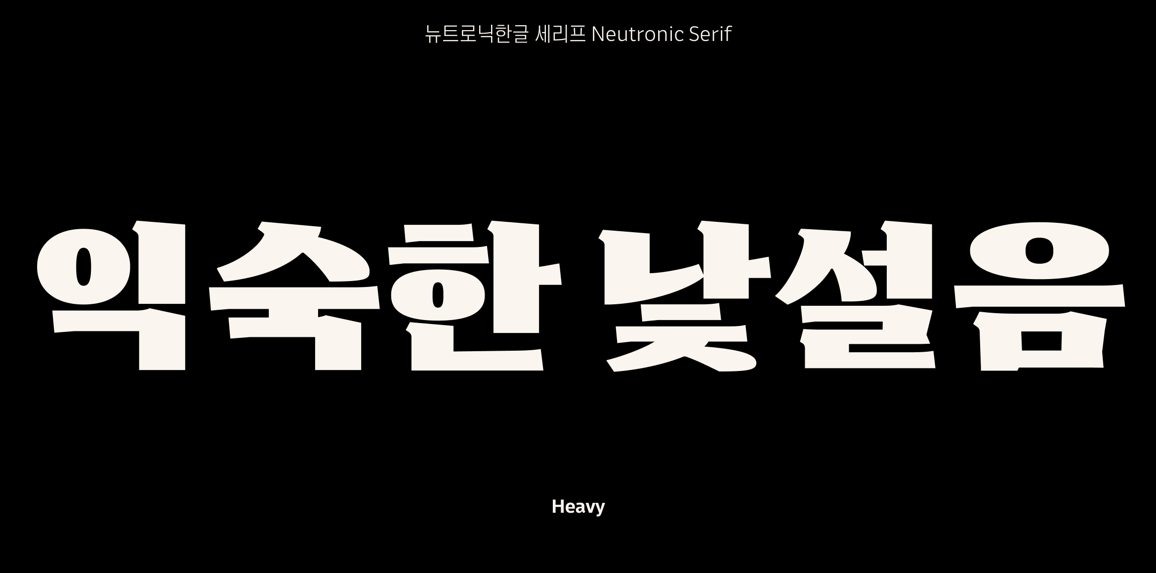 뉴트로닉한글 세리프 font in use