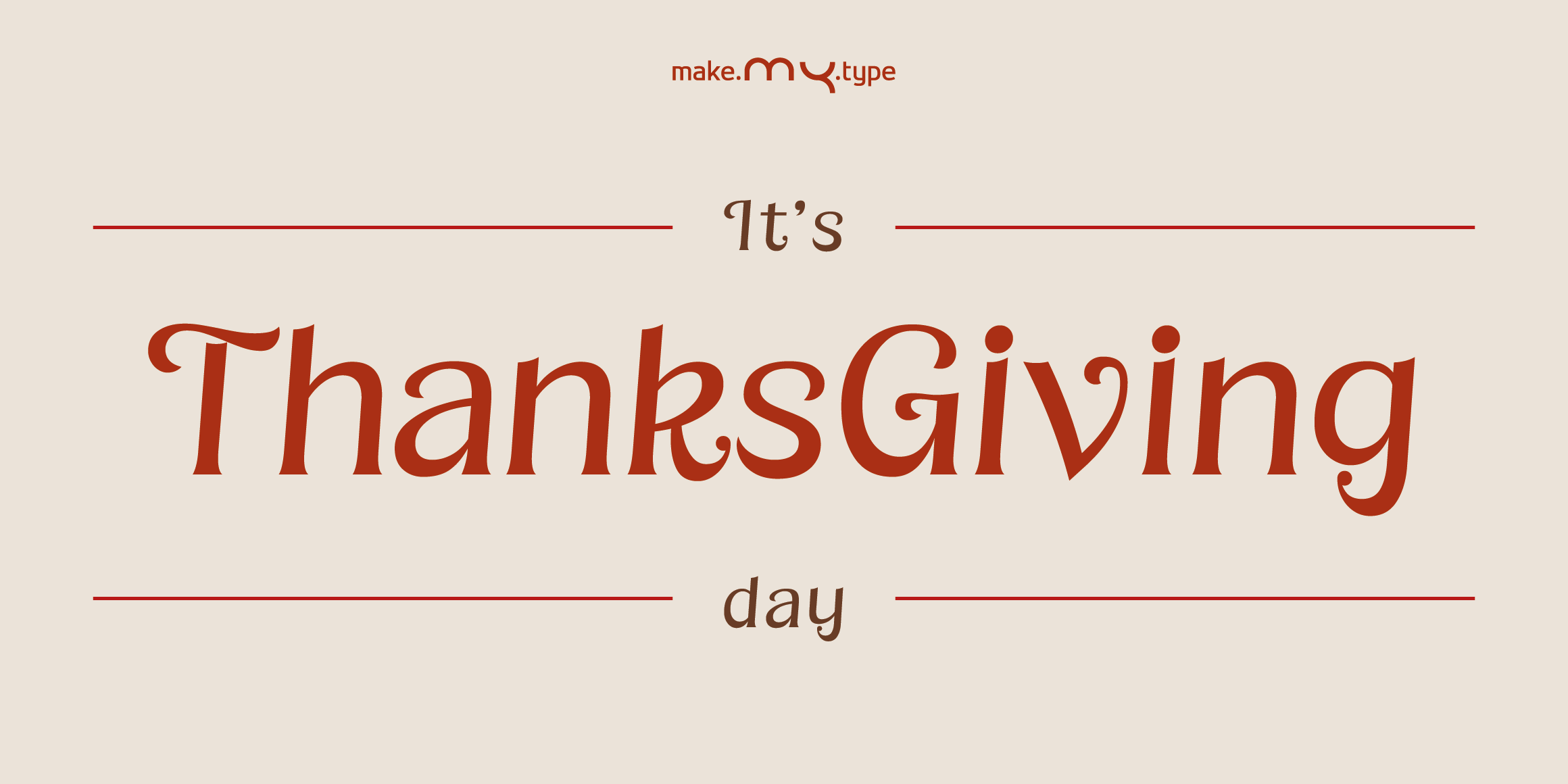 MY ThanksGiving font in use MY ThanksGiving font in use