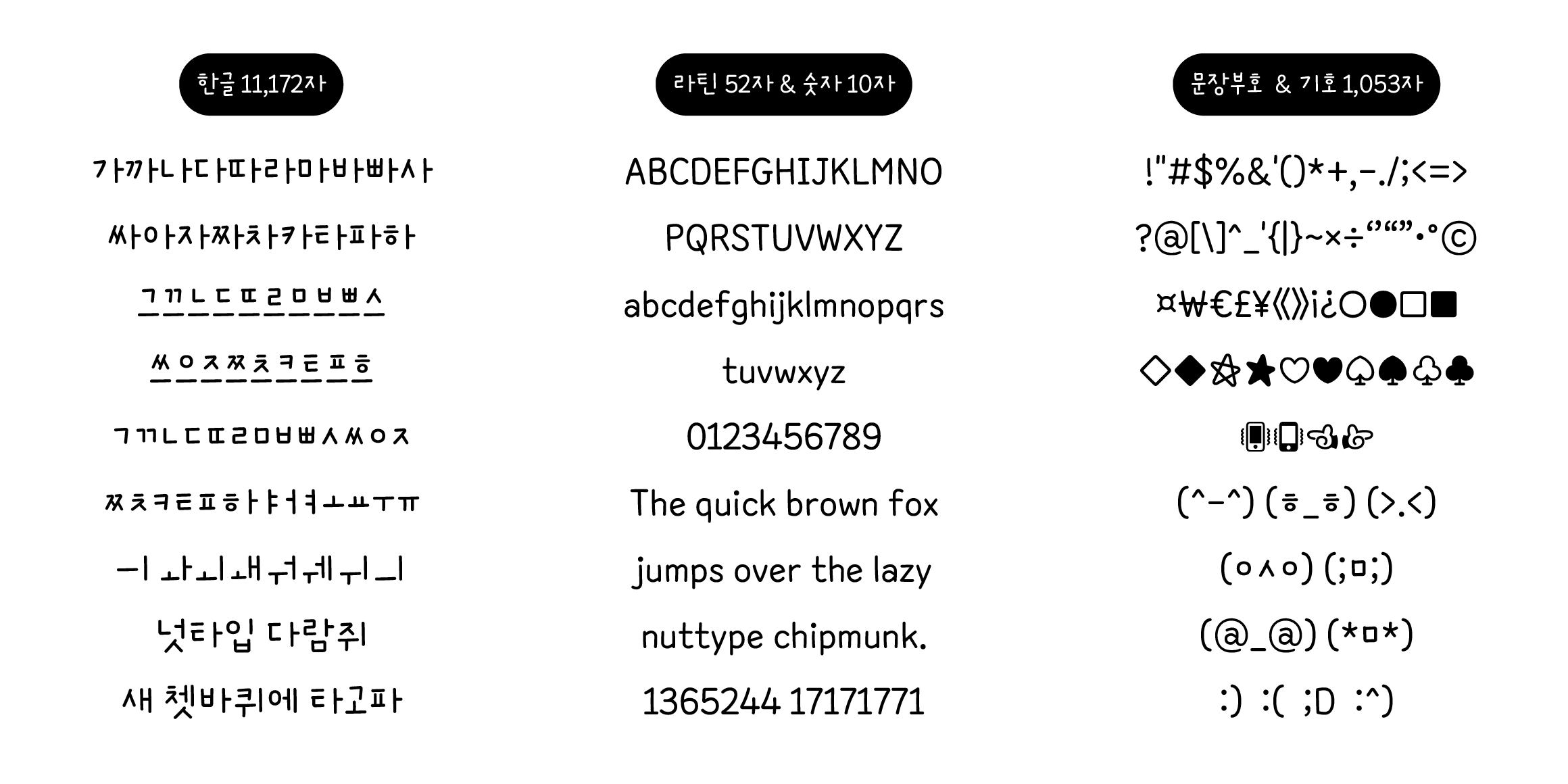 nut 쫄딱람지 font in use