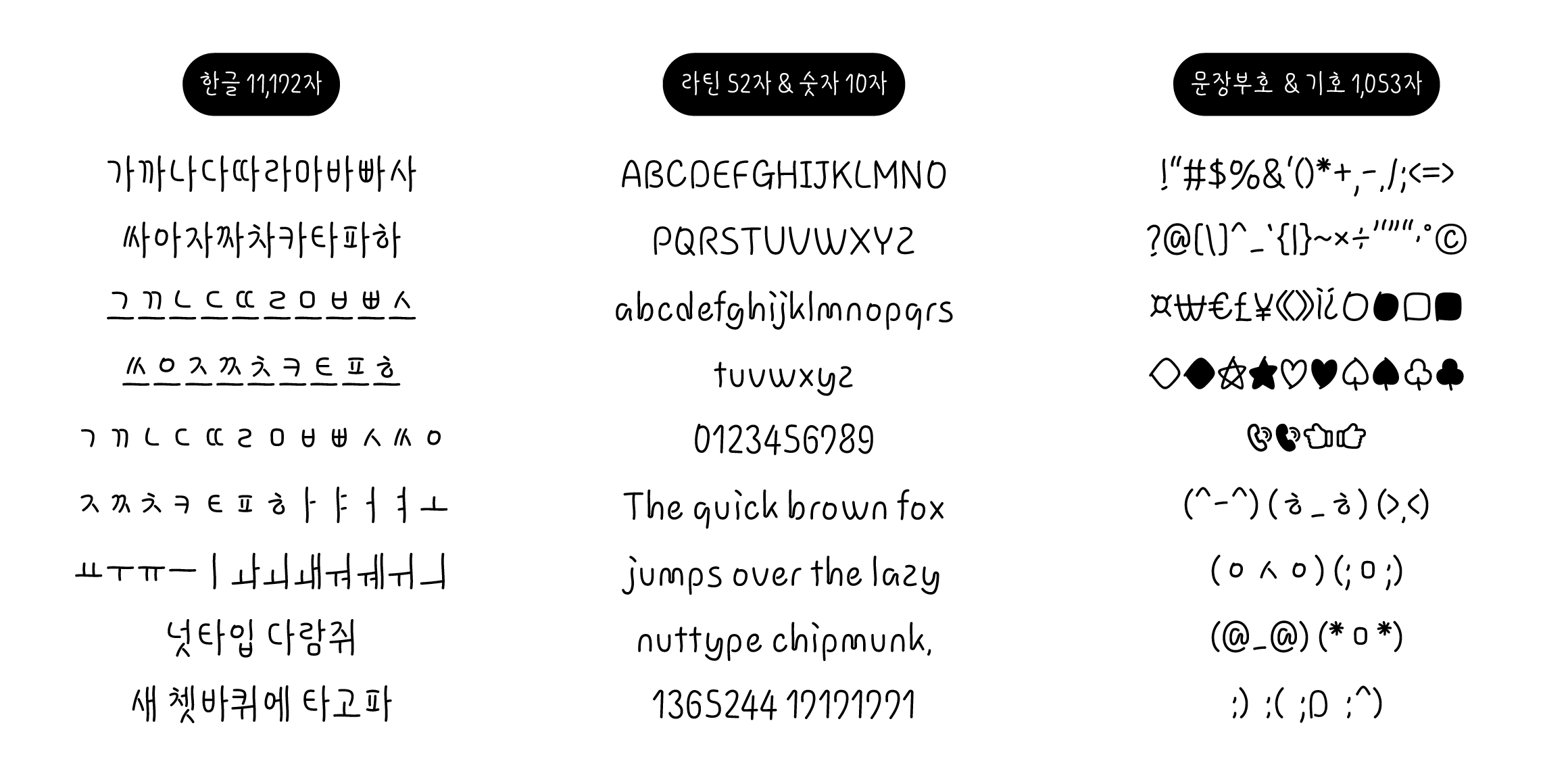 nut 병렬람지 font in use