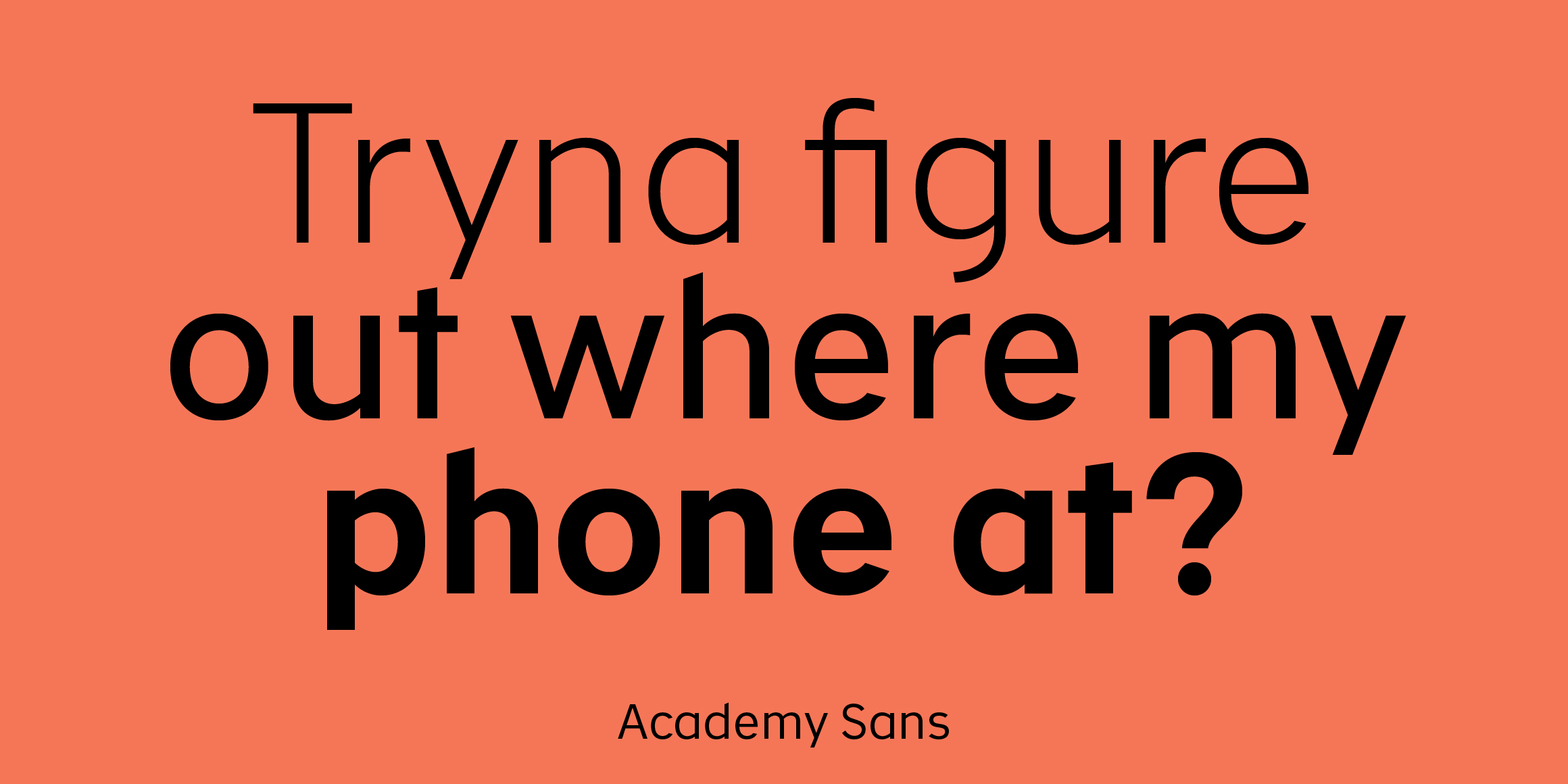 Academy Sans  font in use