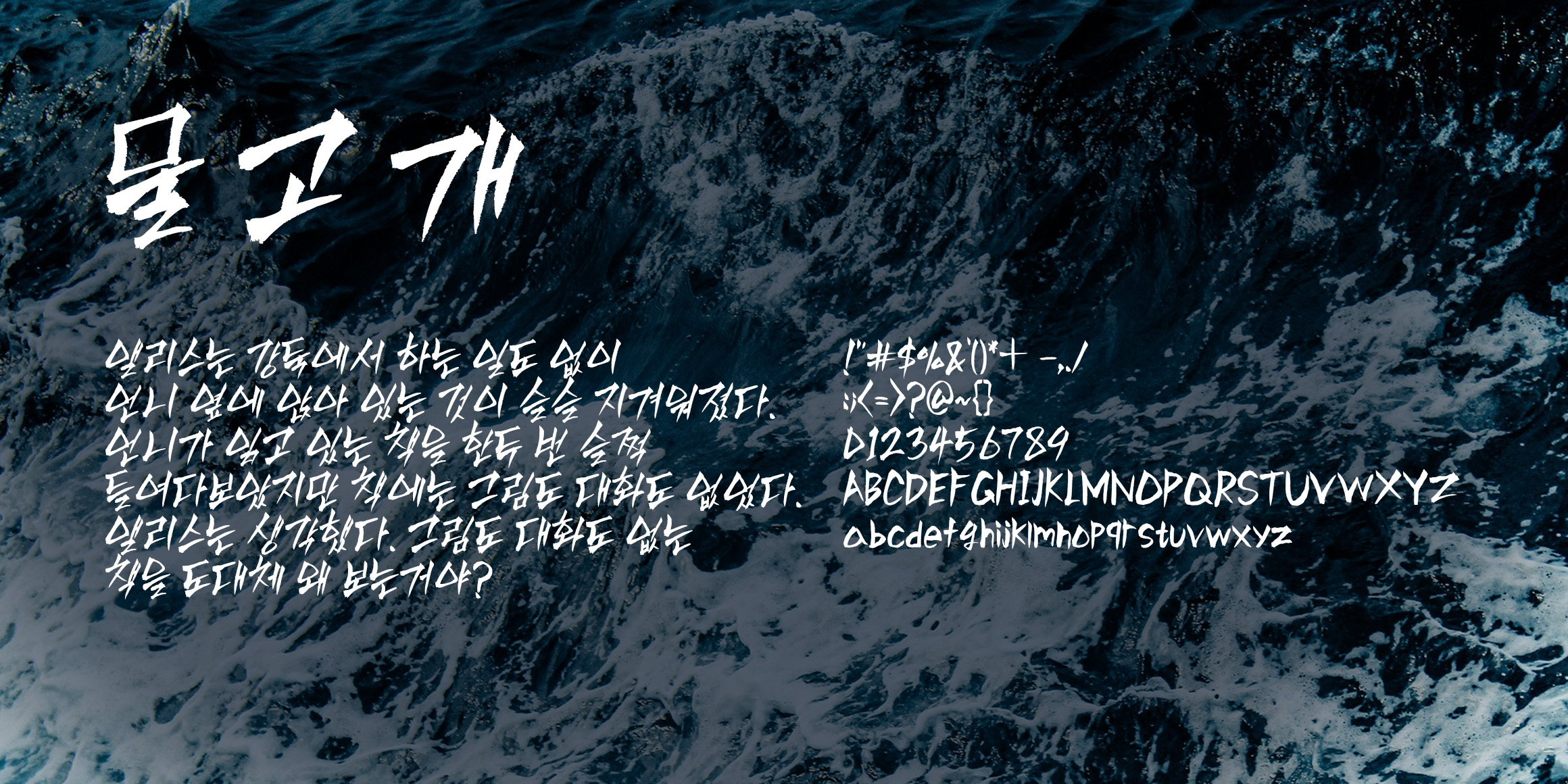 RK-물고개체 font in use