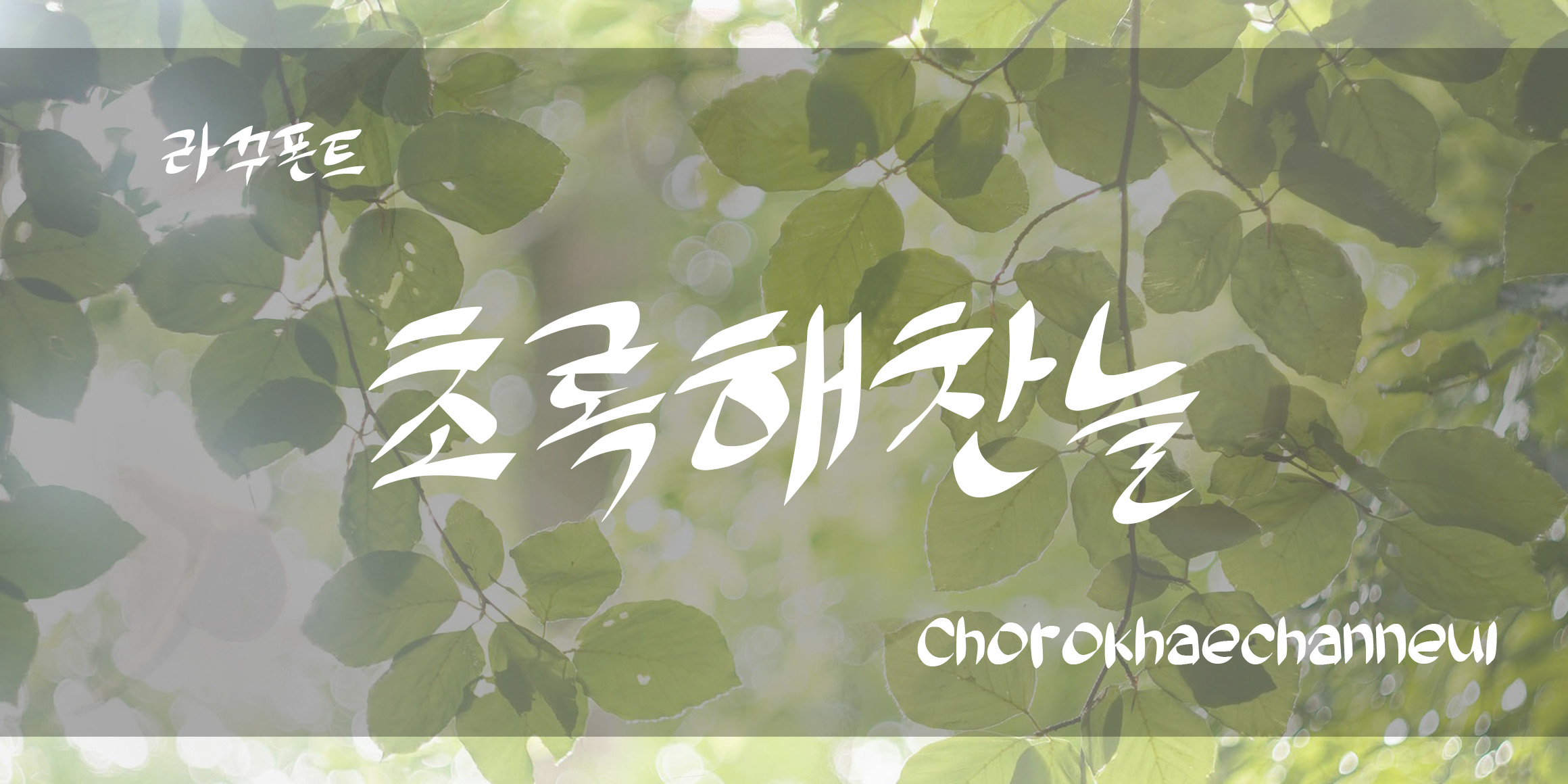 RK-Chorokhaechanneul font in use