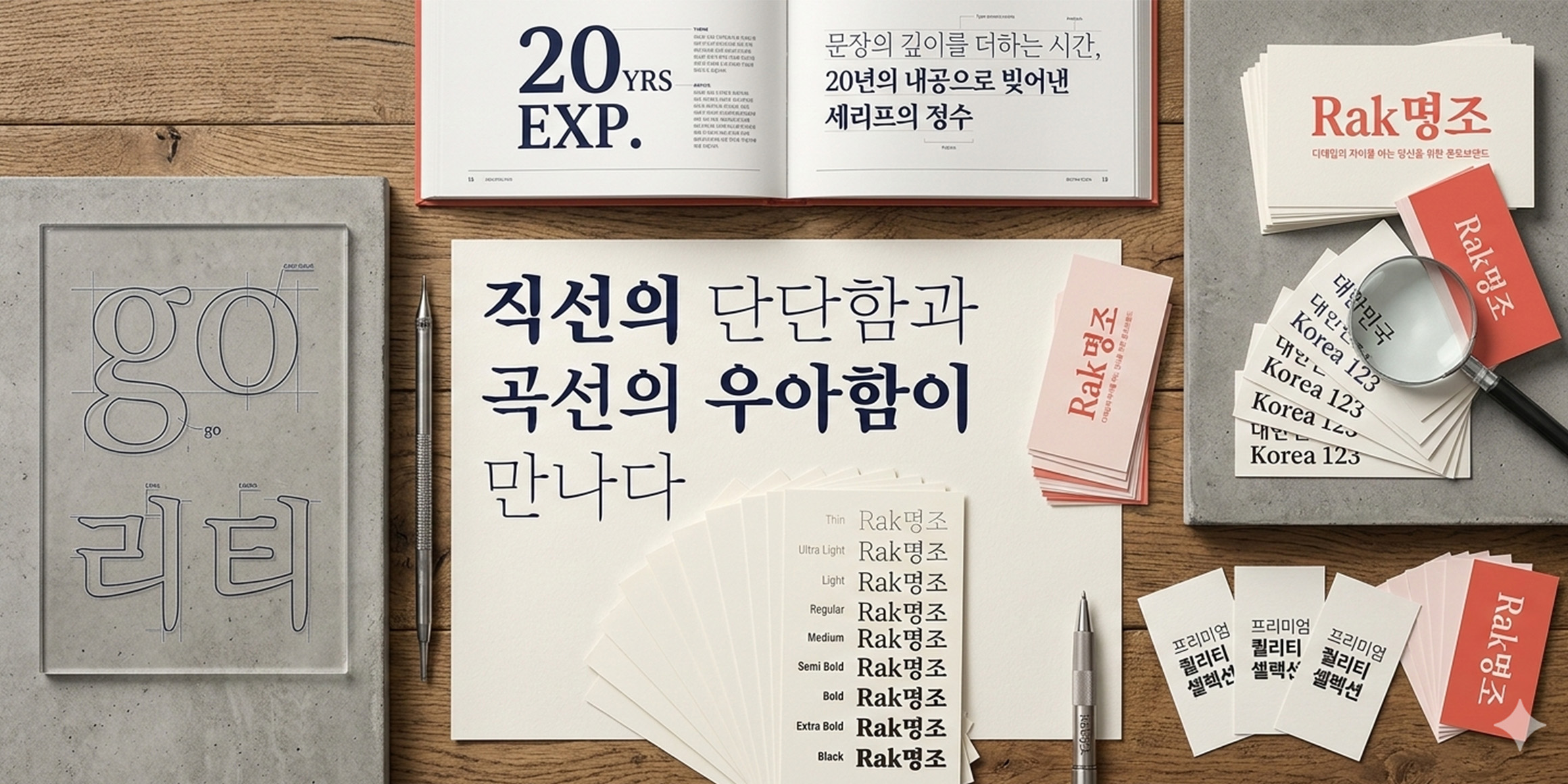 Rak명조 font in use
