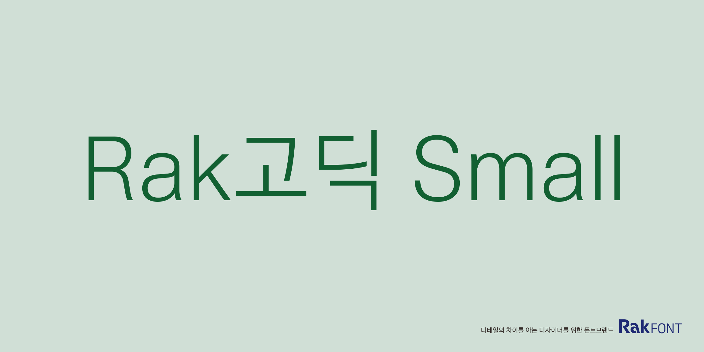 Rak고딕 Small font in use