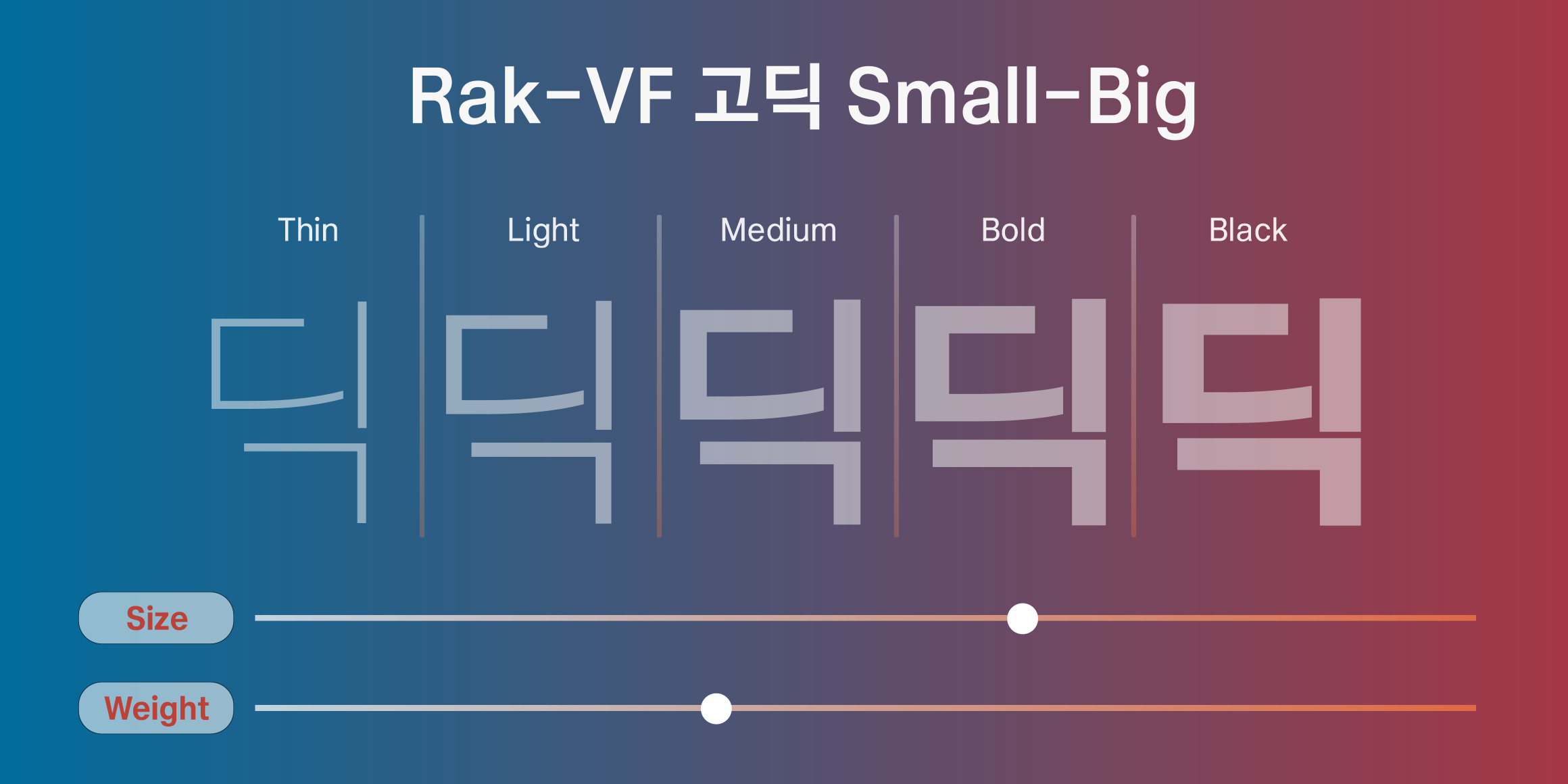 Rak-VF 고딕 Small-Big font in use