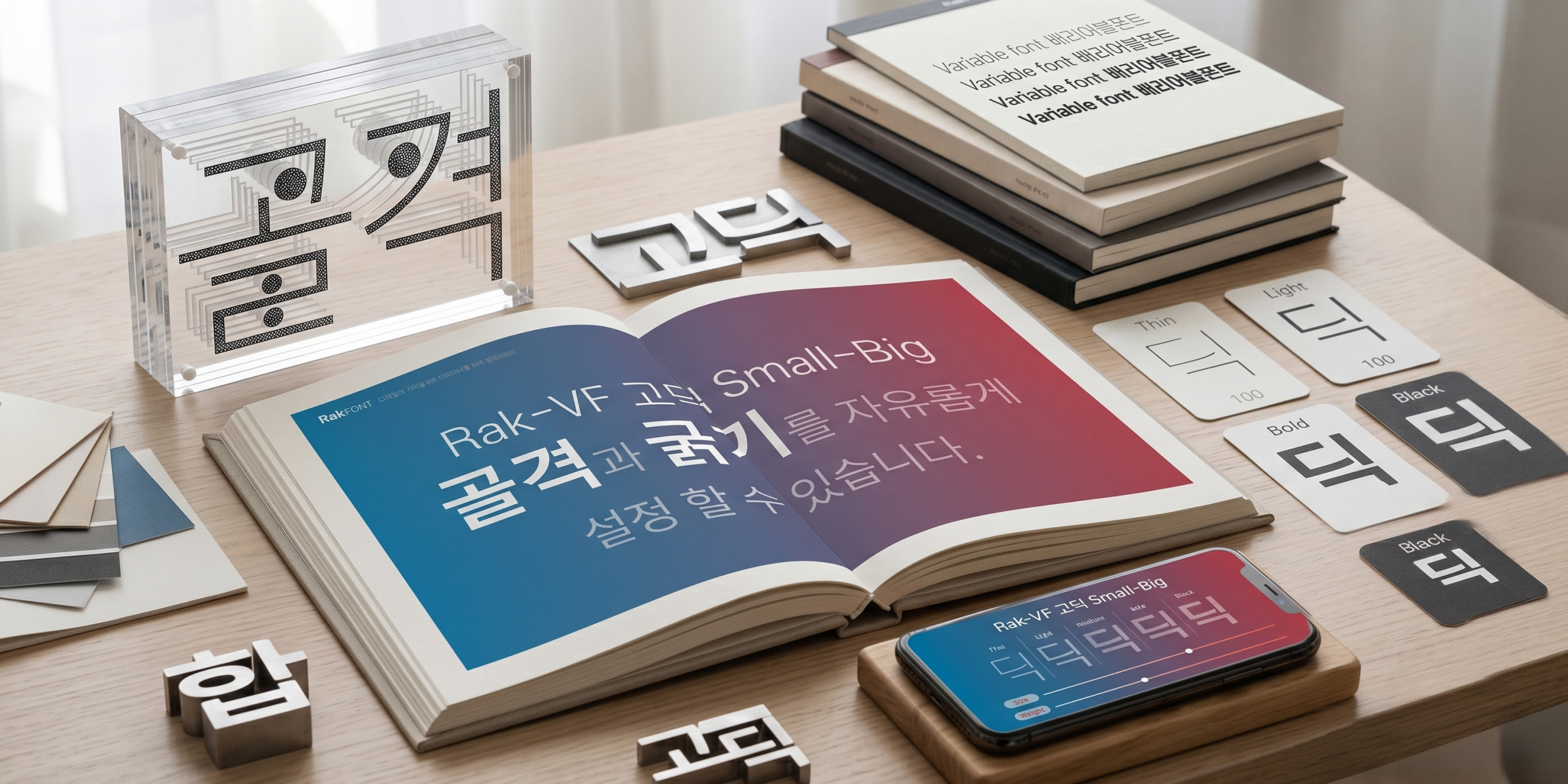 Rak-VF 고딕 Small-Big font in use