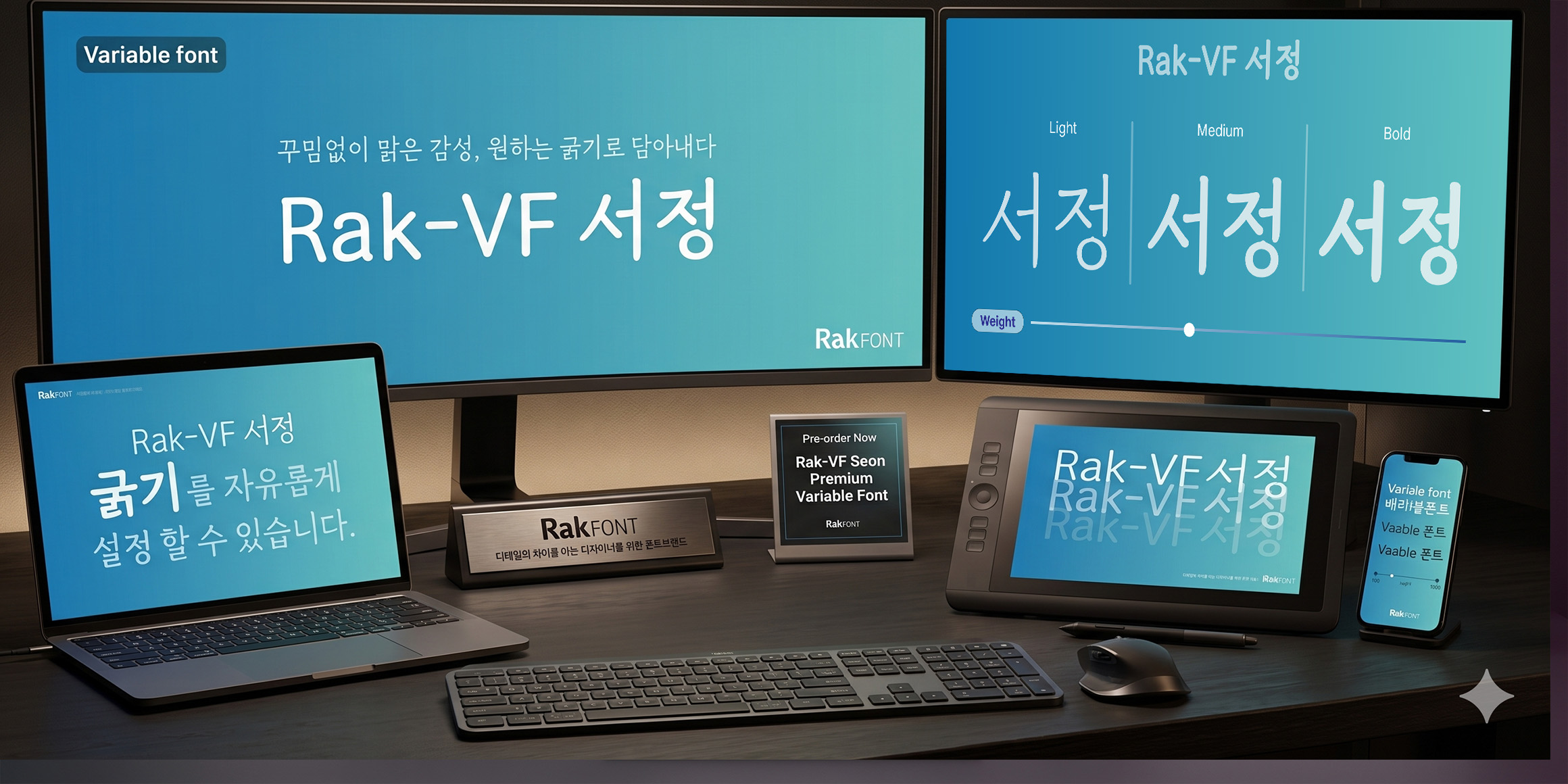 Rak-VF 서정 font in use