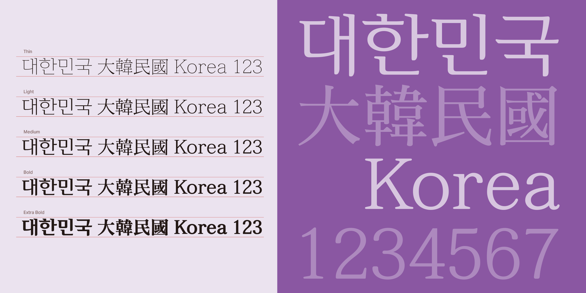 Rak우아 font in use