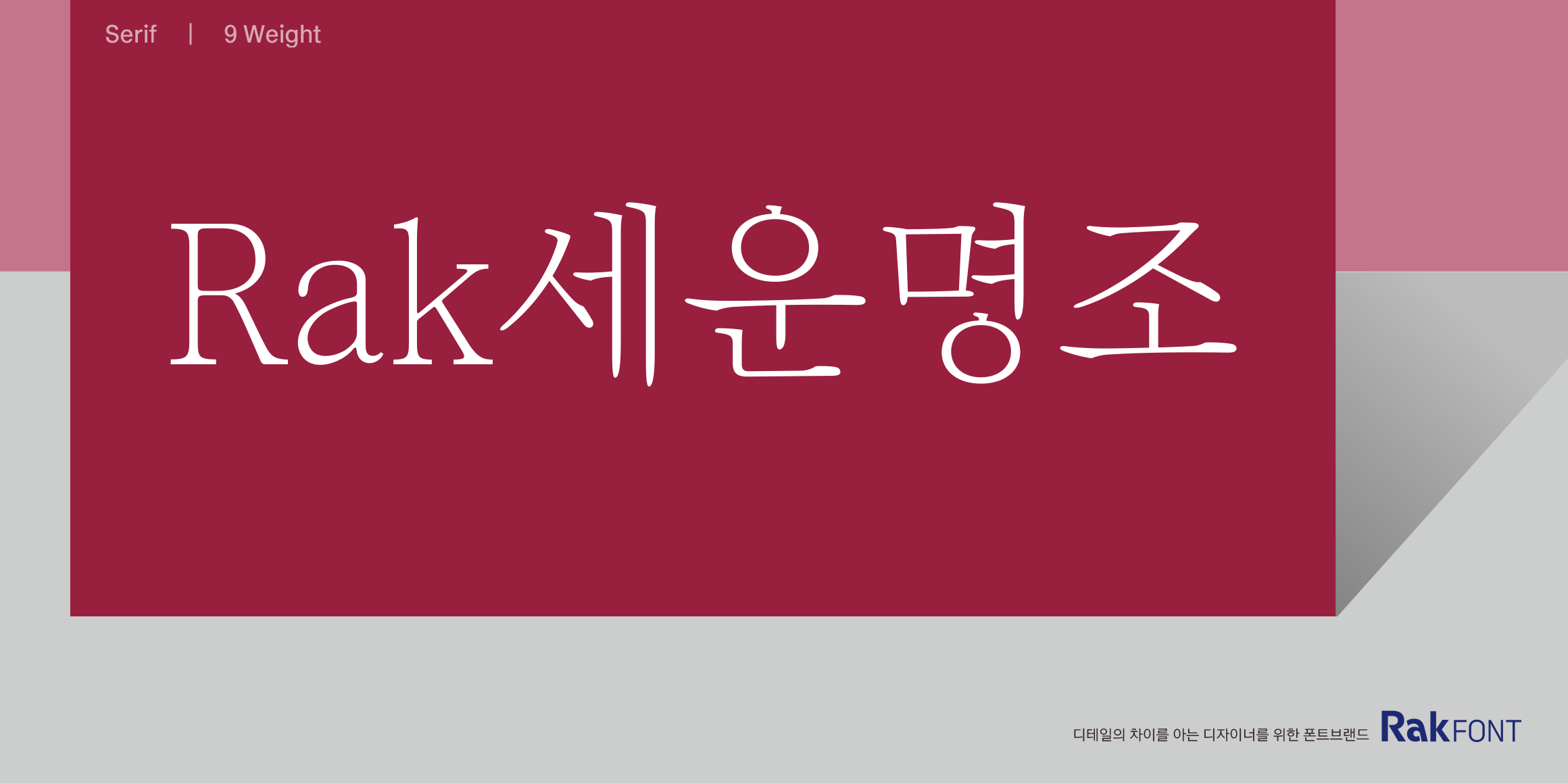 Rak세운명조 font in use