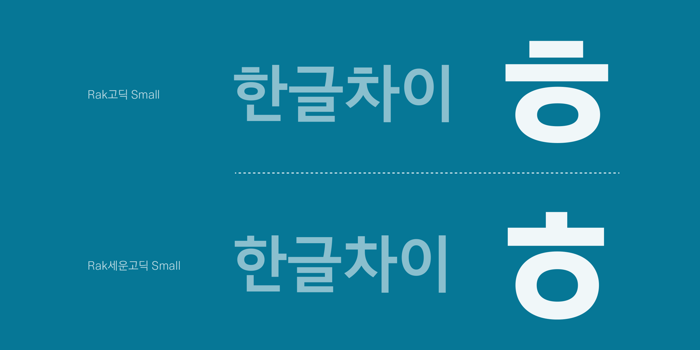 Rak세운고딕 Small font in use