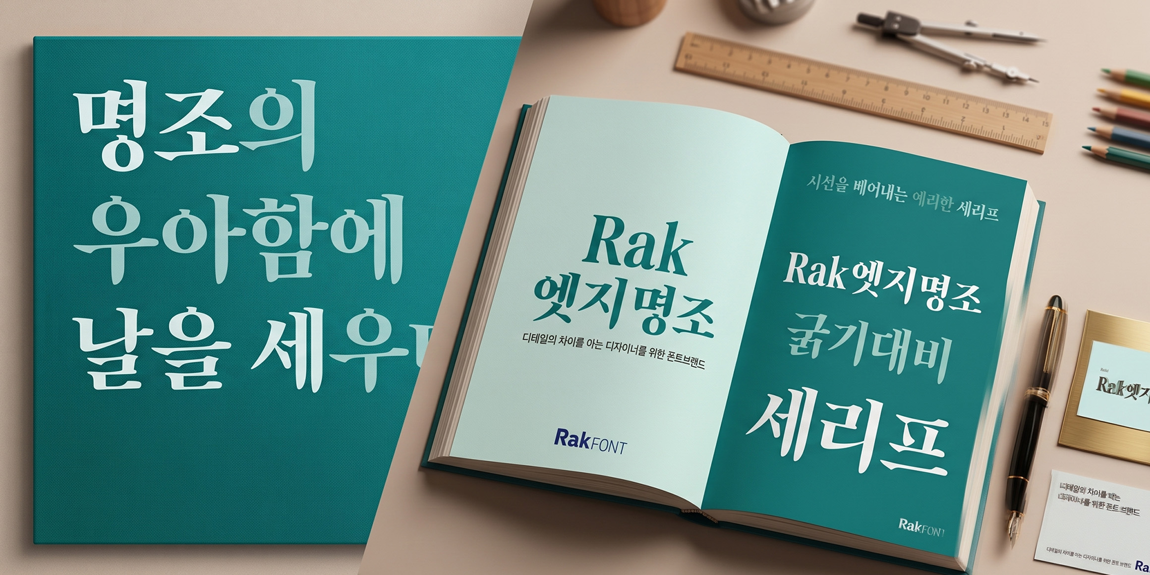 Rak엣지명조 font in use