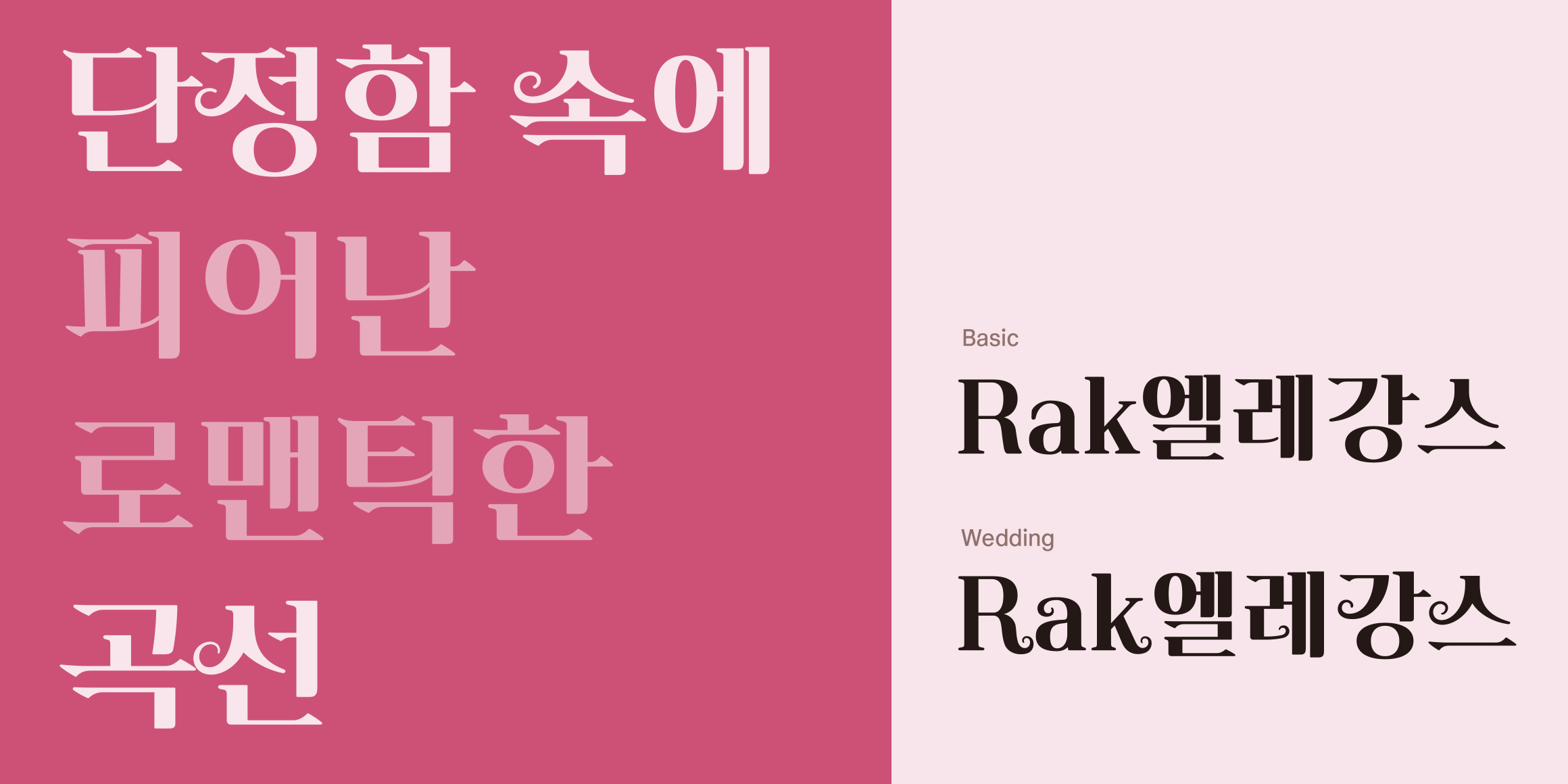 Rak엘레강스 font in use