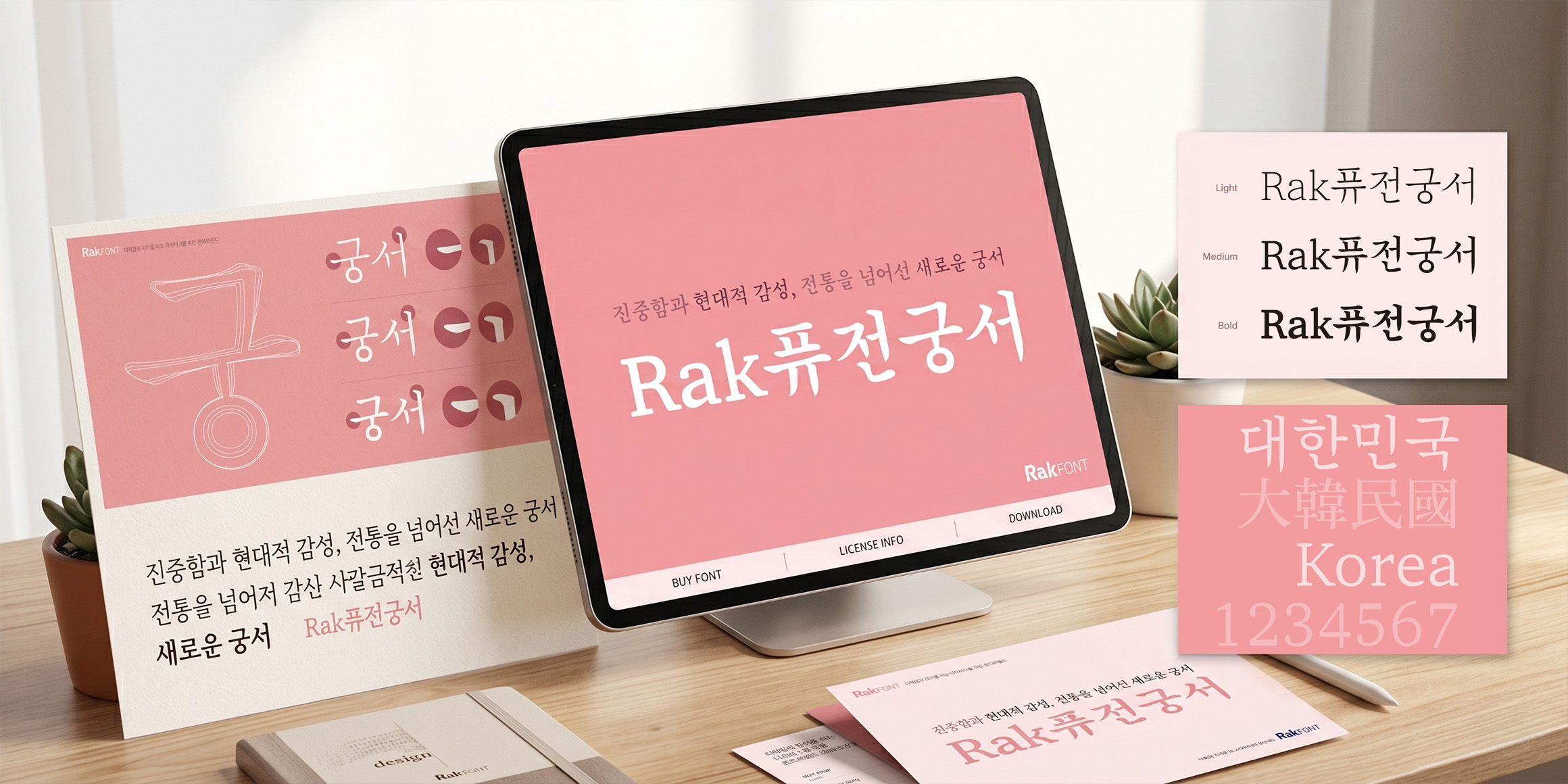 Rak퓨전궁서 font in use