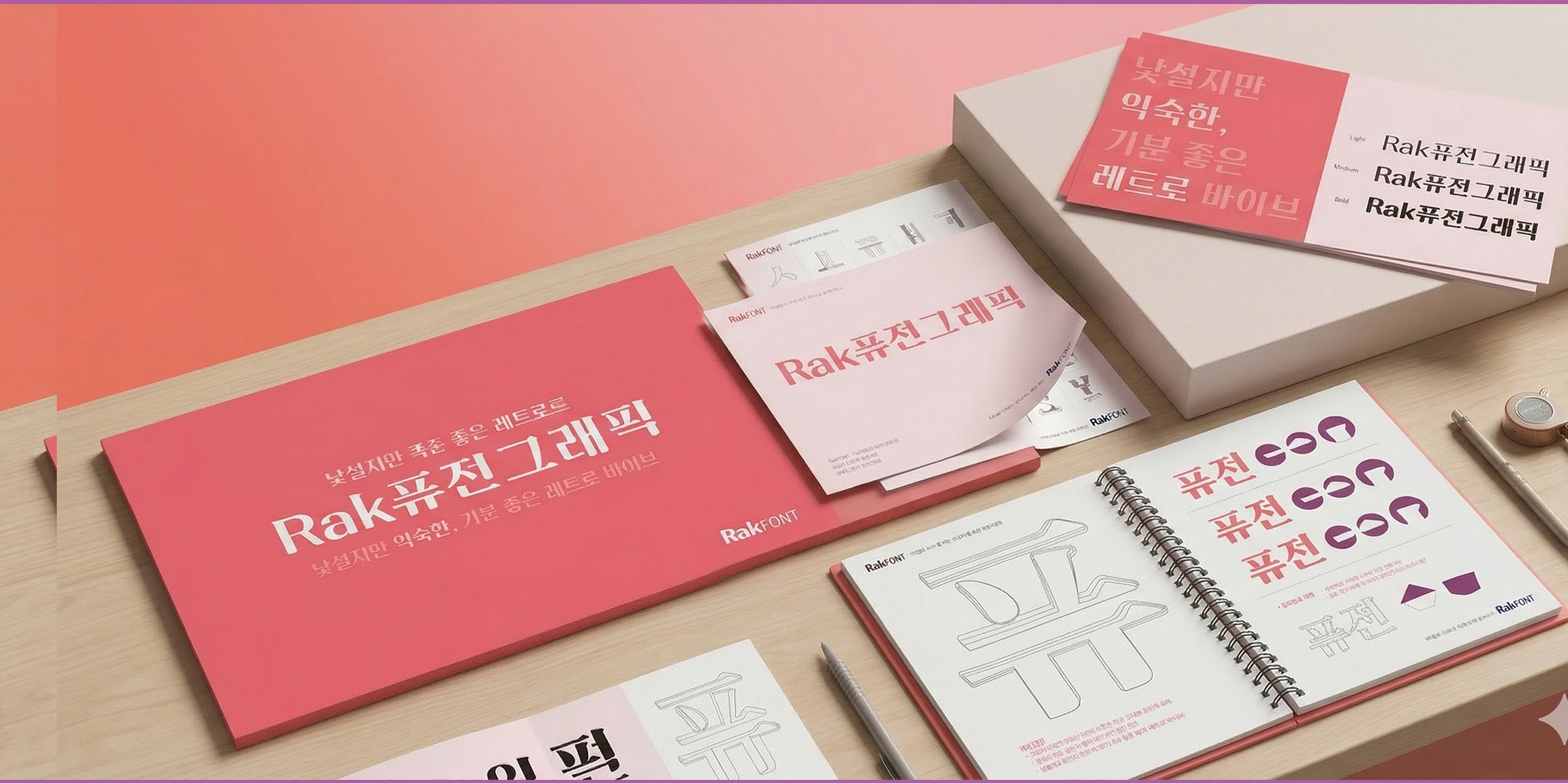 Rak퓨전그래픽 font in use