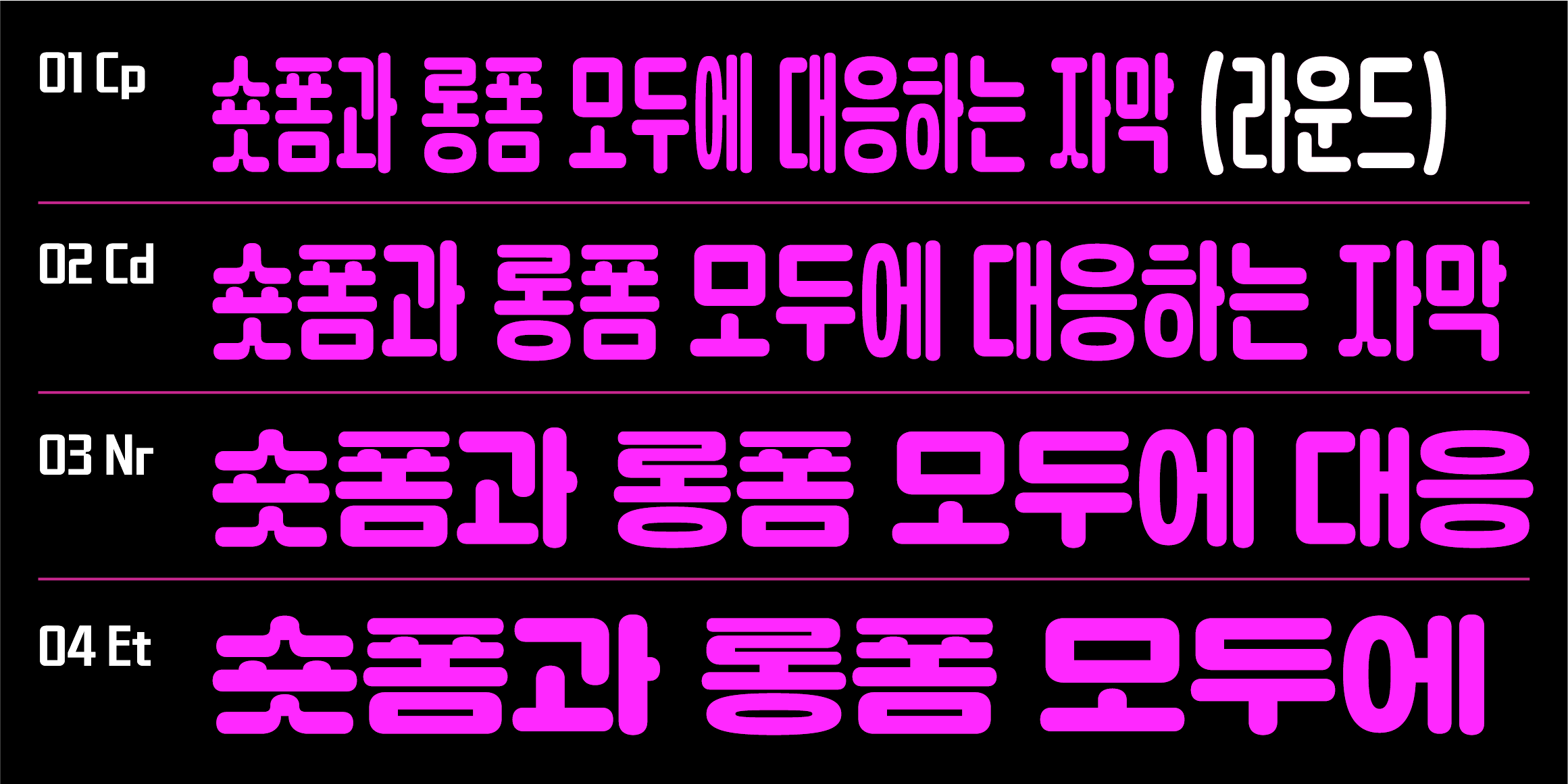 SD 워키토키Round font in use