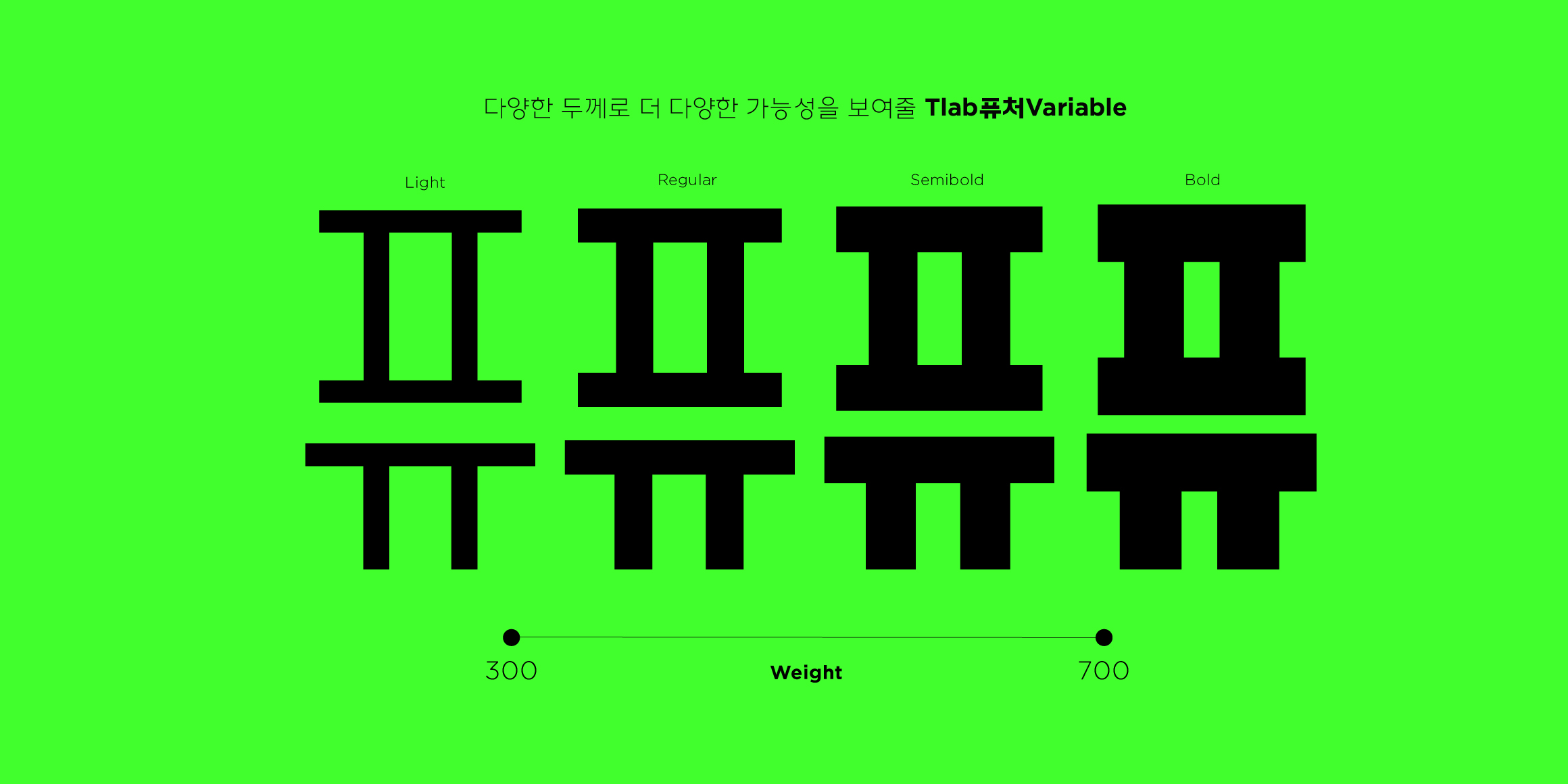 Tlab퓨처 Variable font in use
