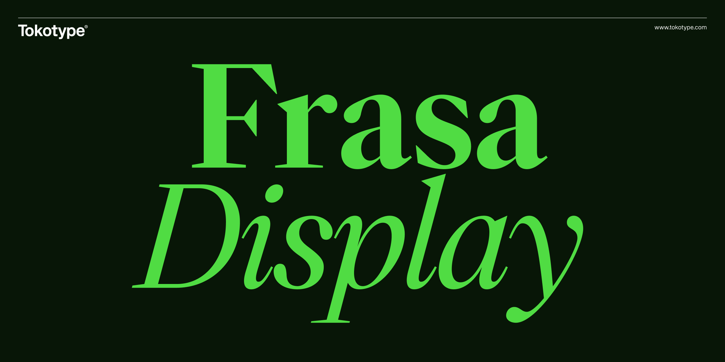 Frasa Display font in use