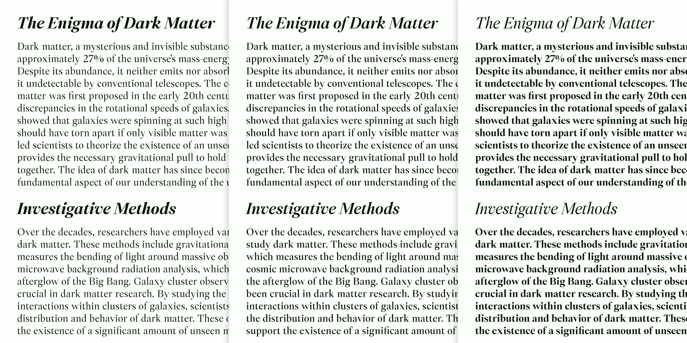 Frasa Display font in use