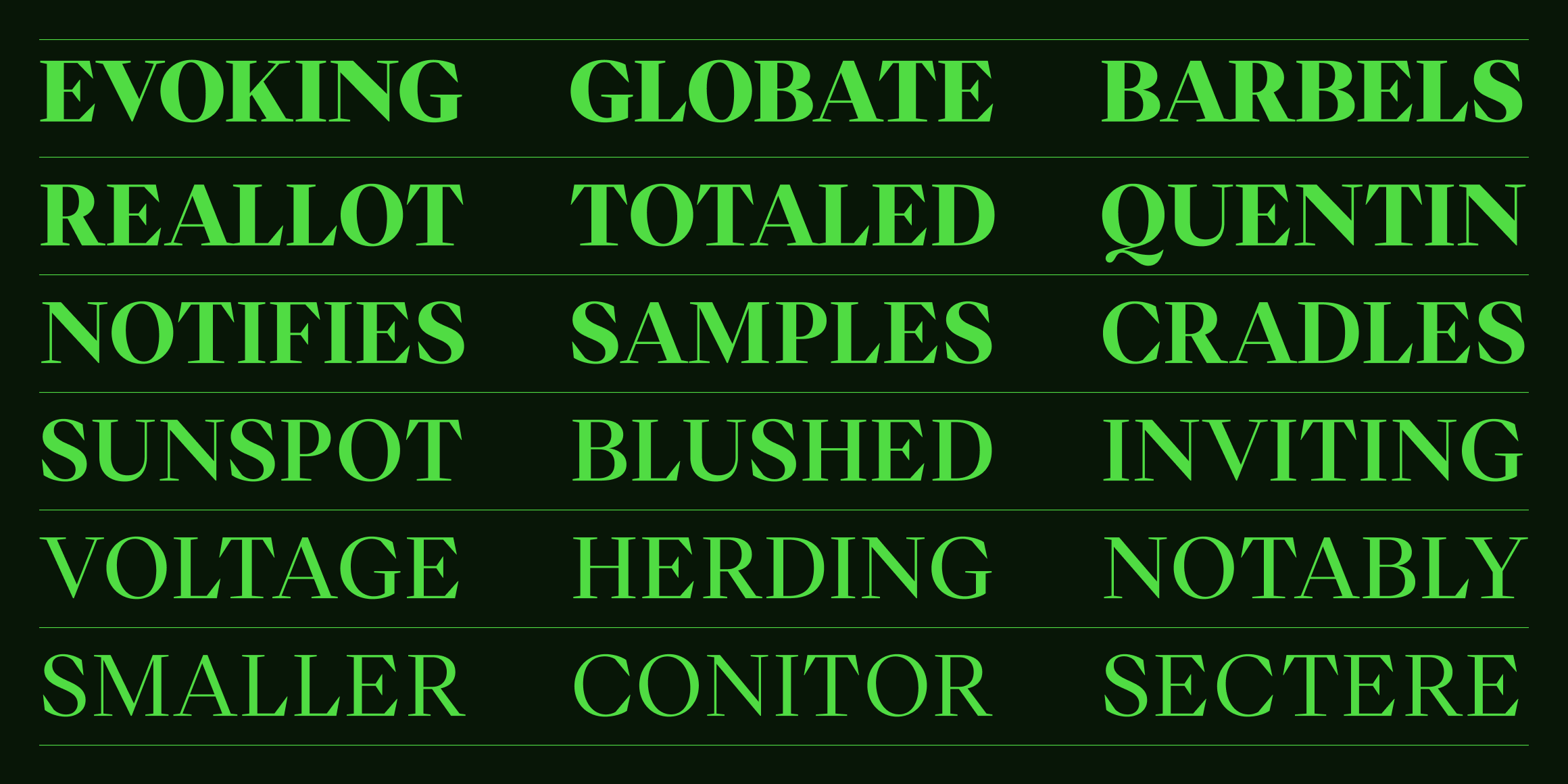 Frasa Display font in use