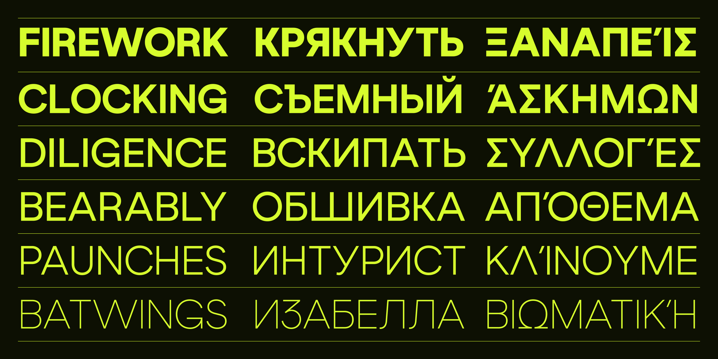Gramatika font in use