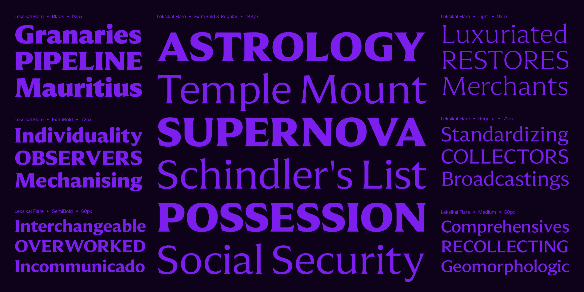 null font in use