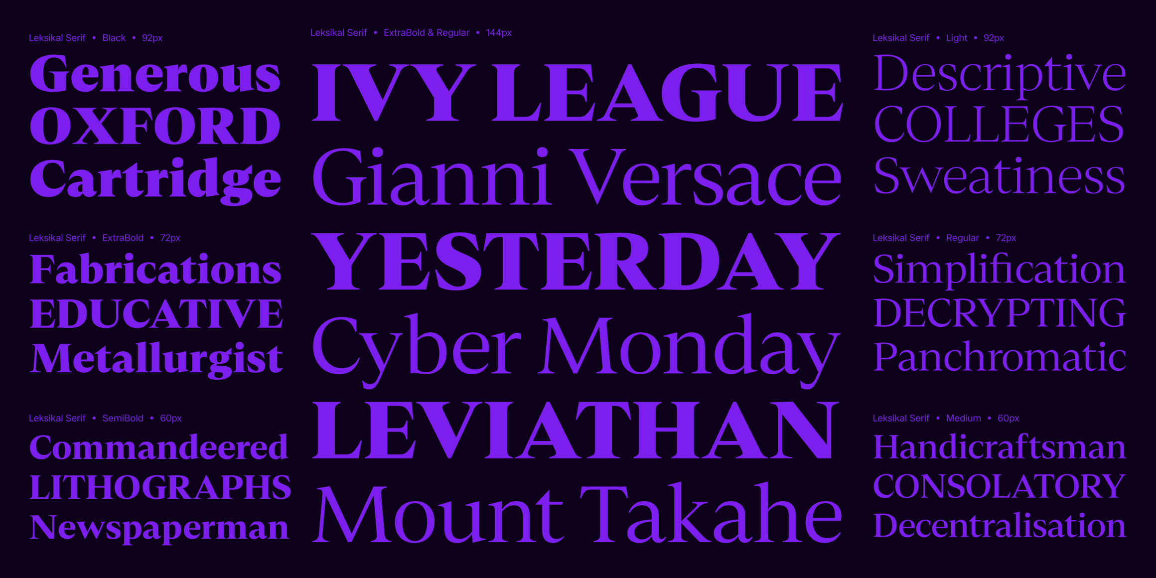 Leksikal Serif font in use