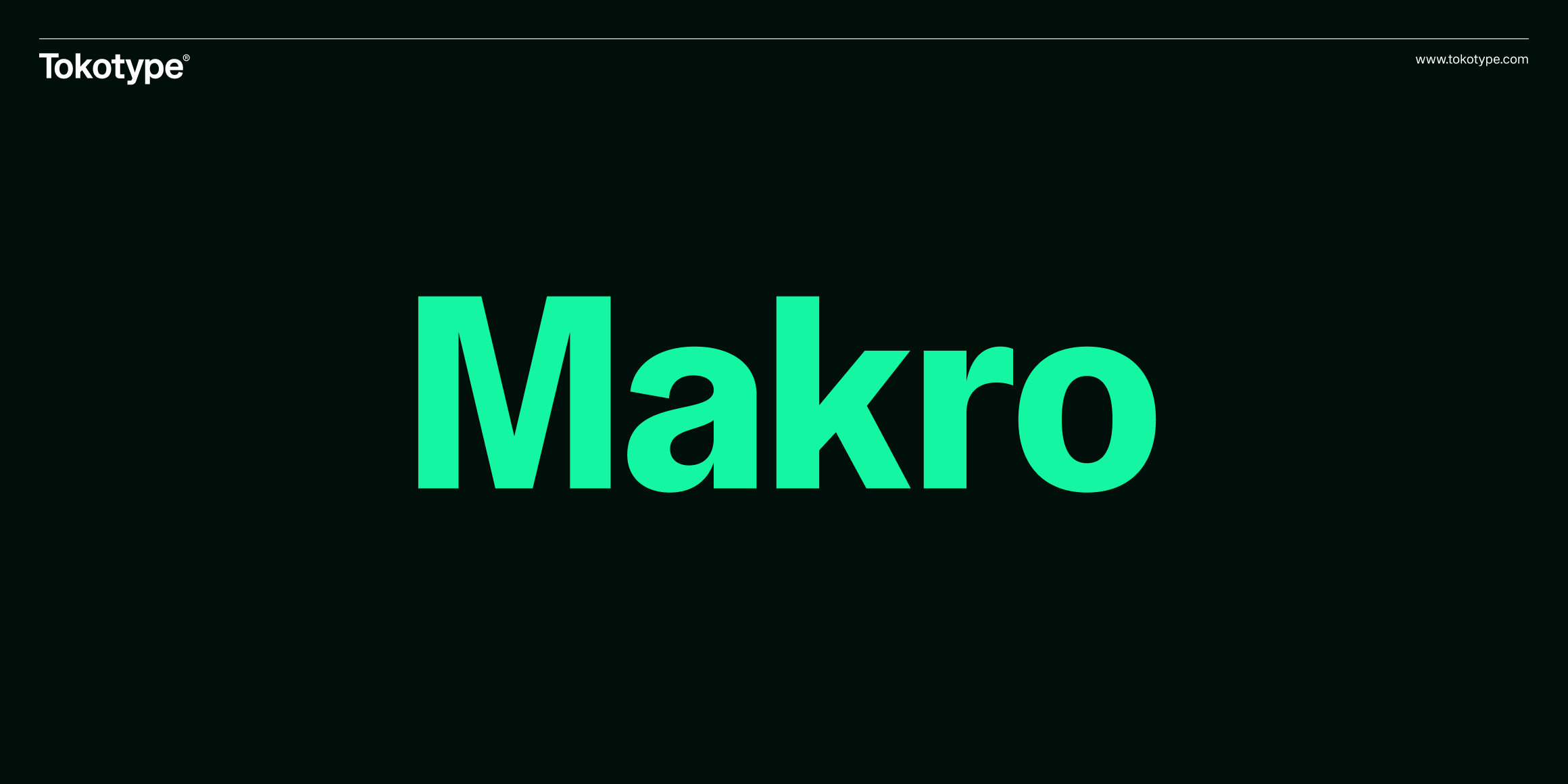 Makro Expanded font in use