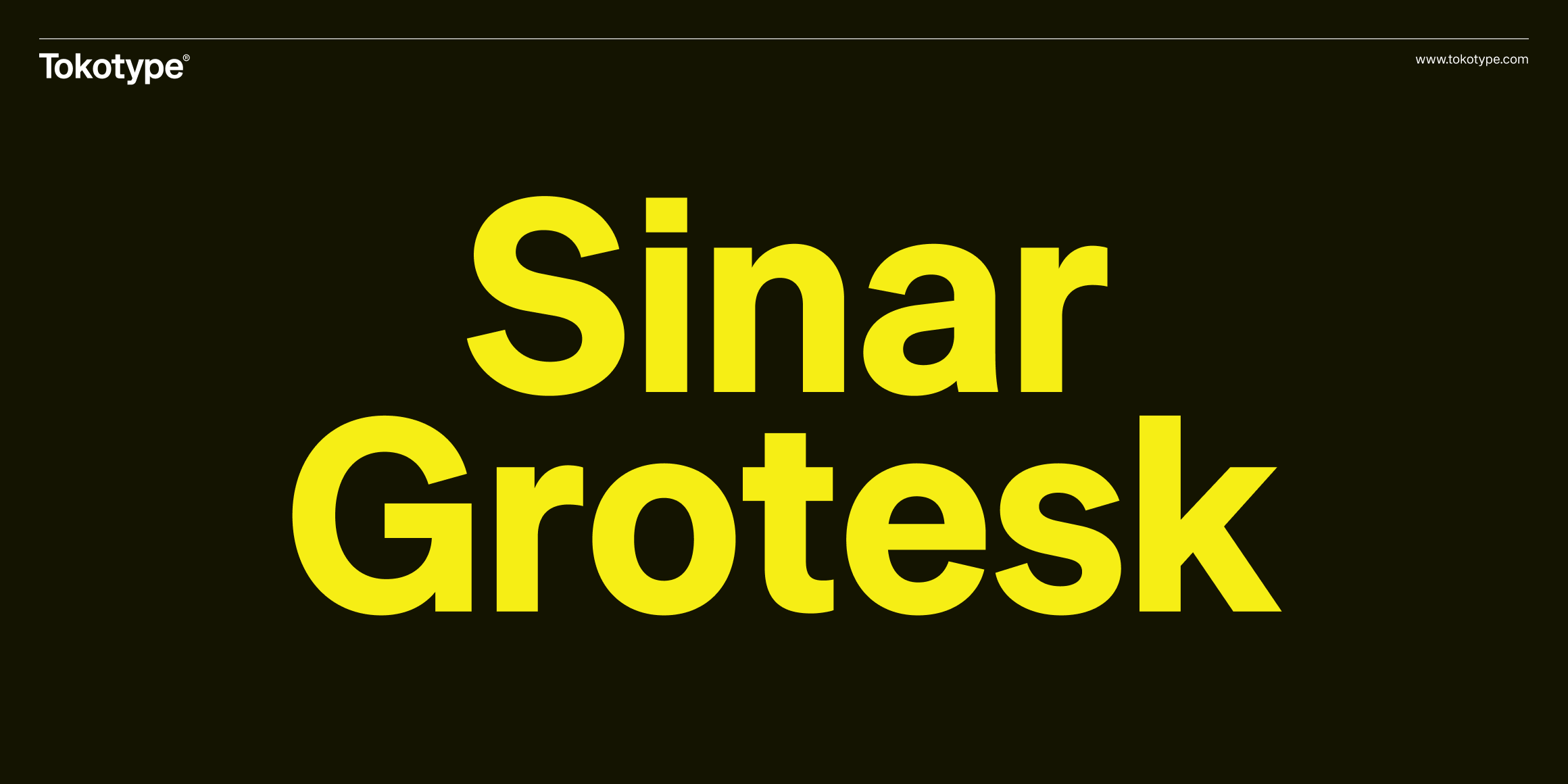 Sinar Grotesk font in use