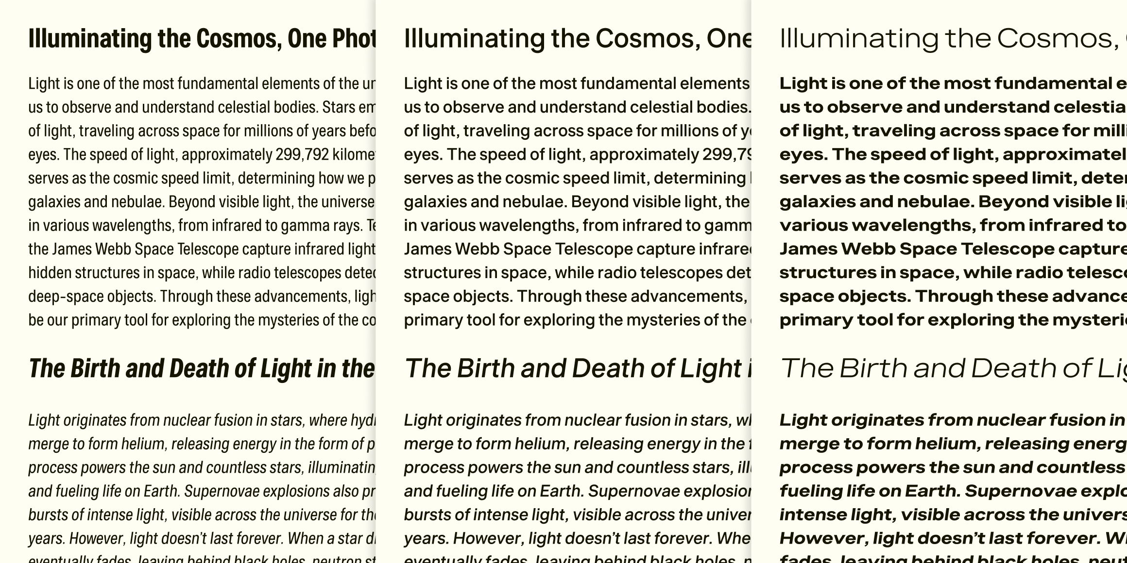 Sinar Grotesk font in use