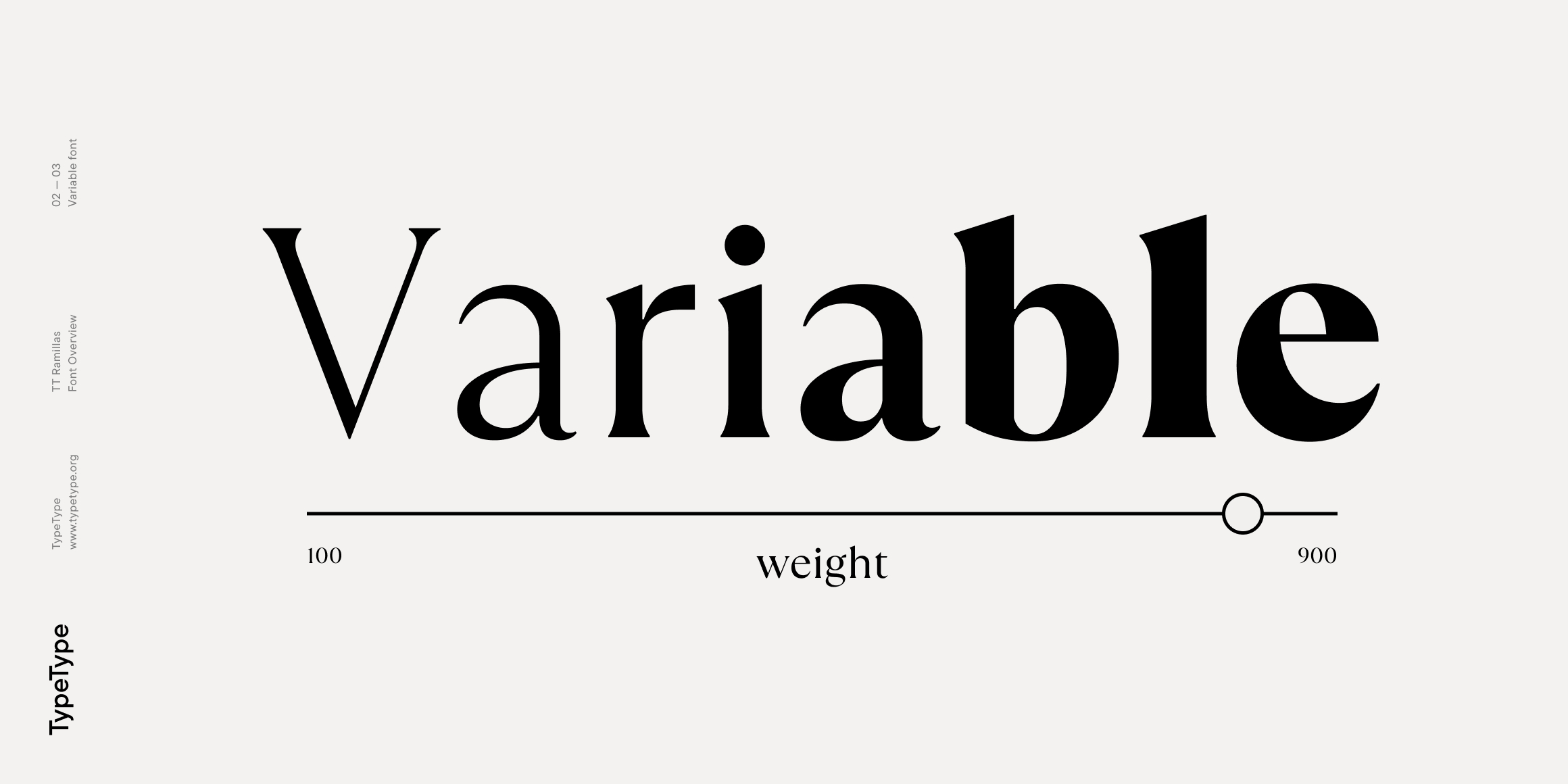TT Ramillas Variable font in use