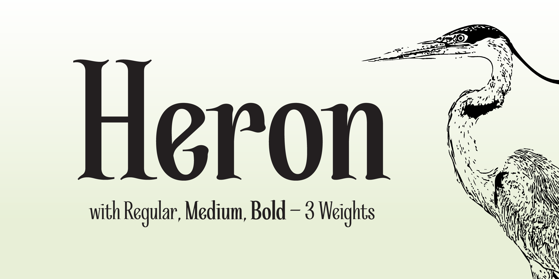 Heron font in use