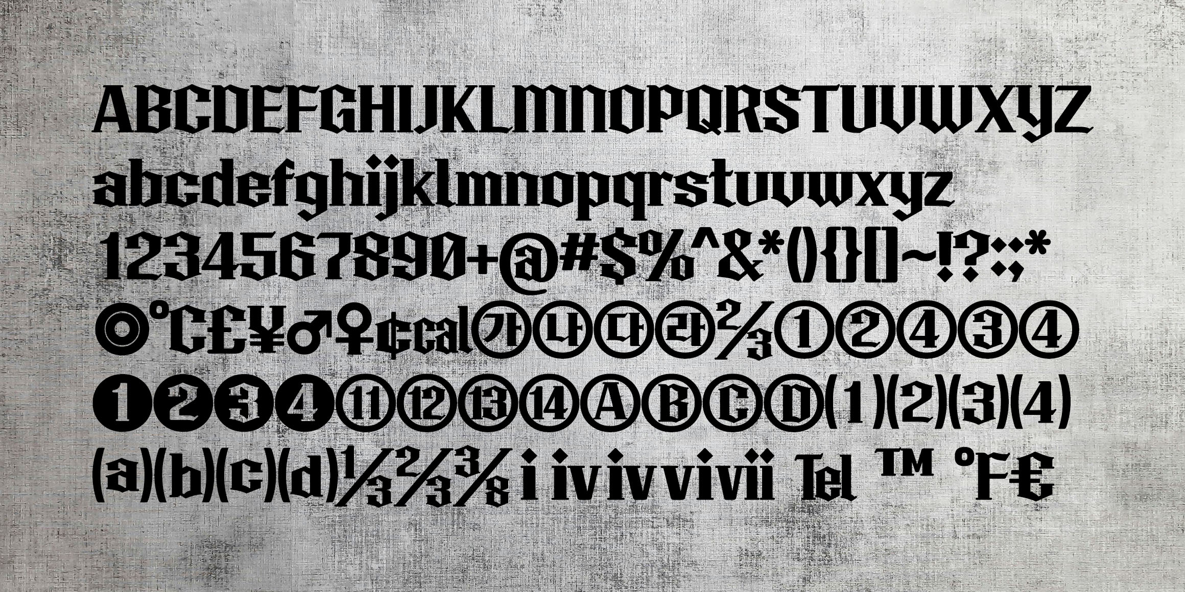 타이포_올드블랙 font in use