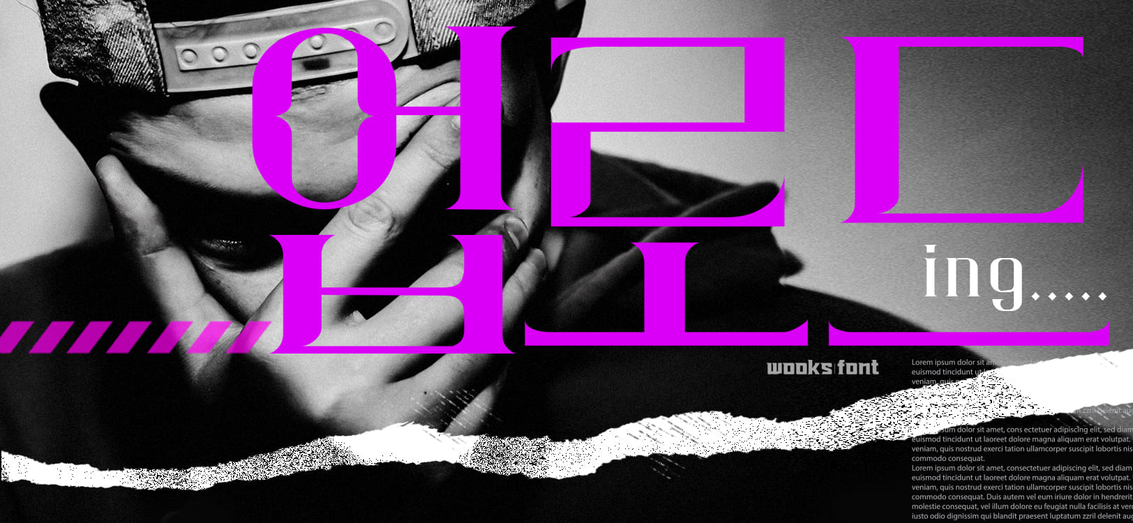 WOOKS-Klass font in use