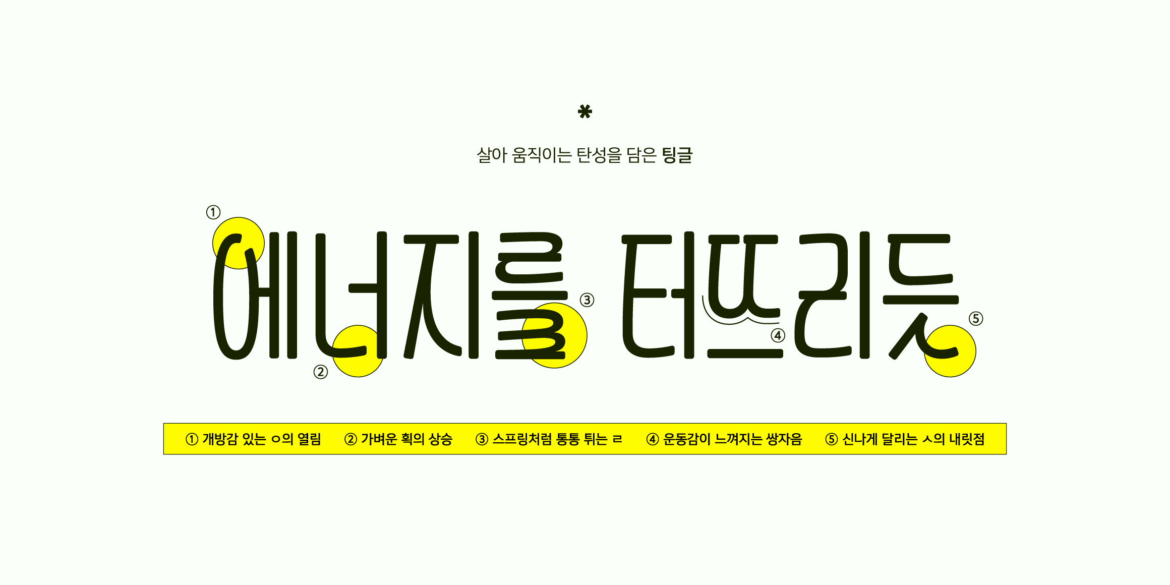 Yoon 팅글 font in use